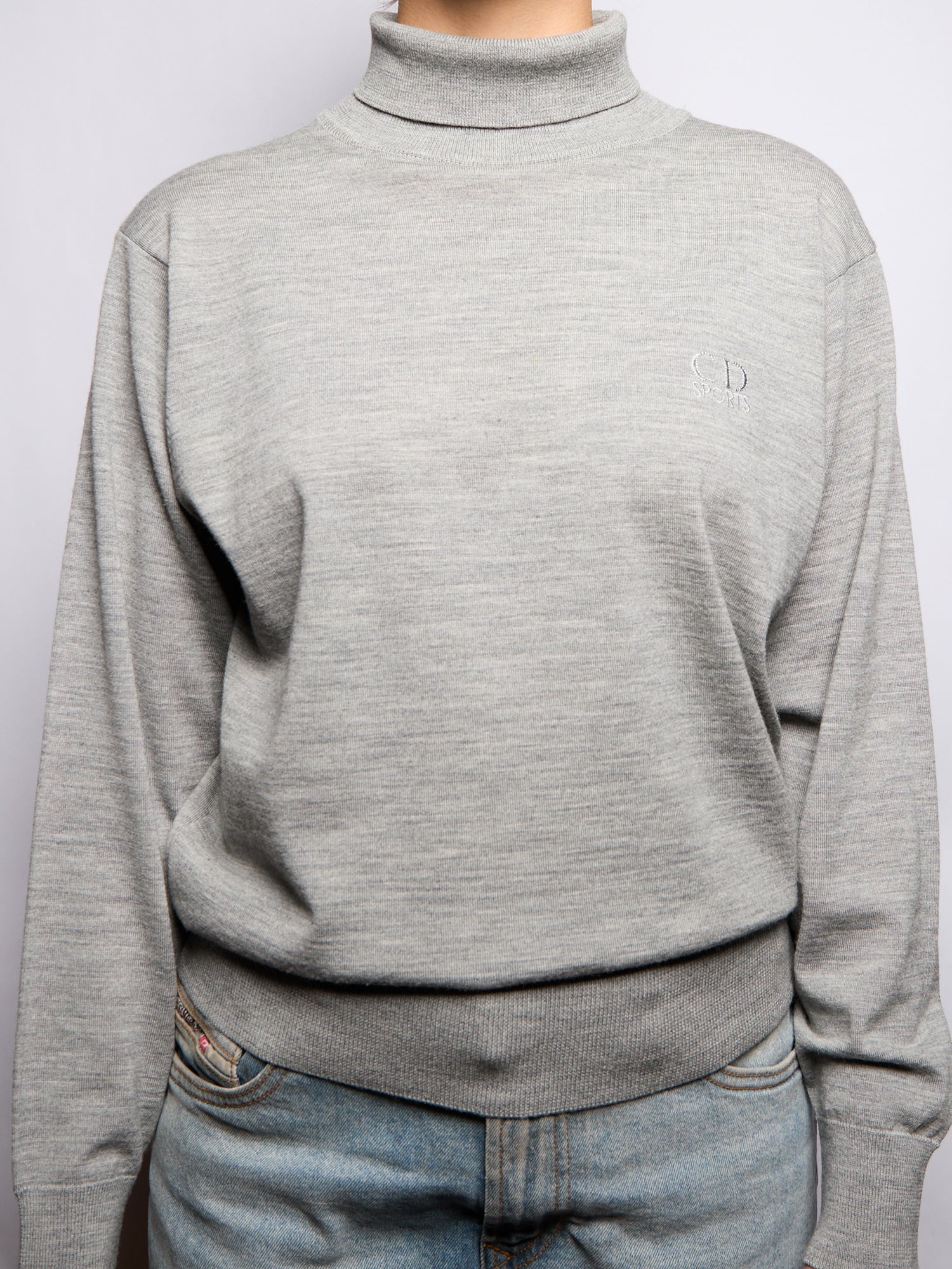 Christian Dior Grey Turtleneck Sweater