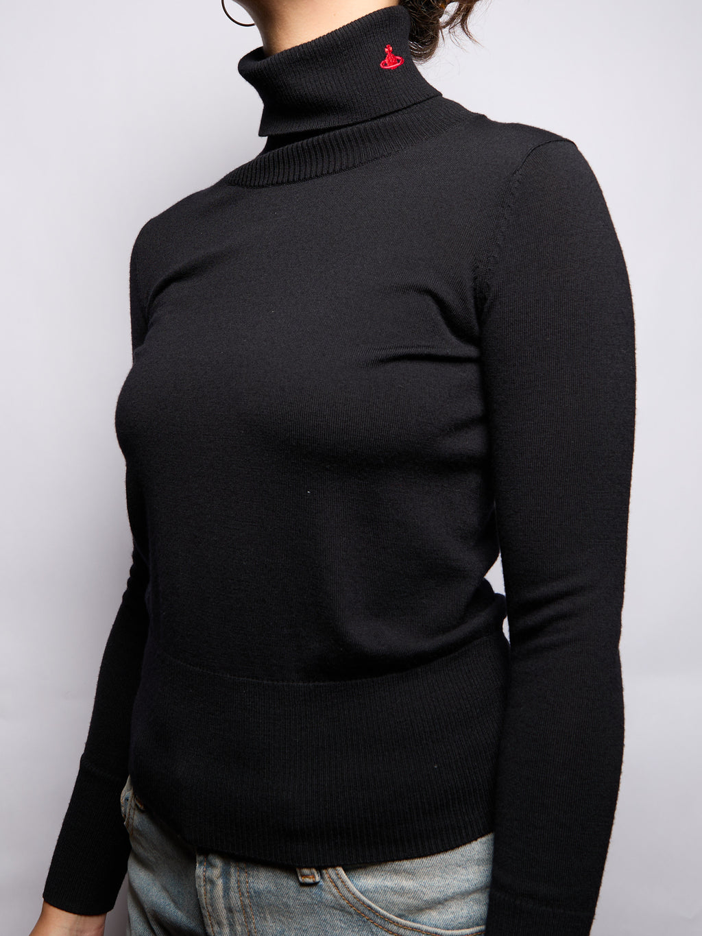 Vivienne Westwood Black Knit Orb Turtleneck