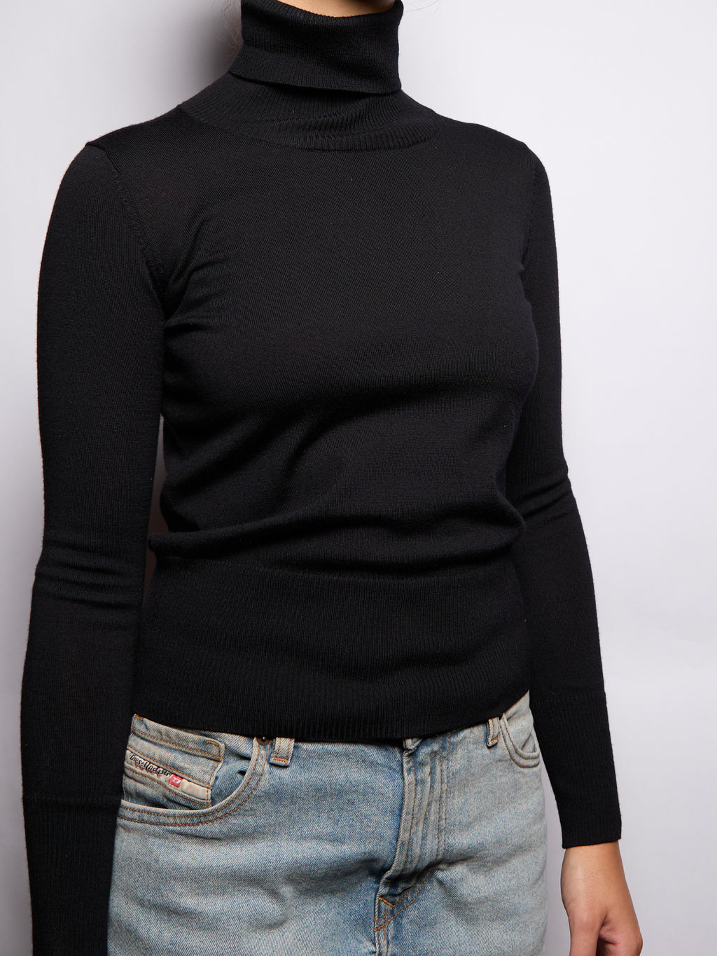 Vivienne Westwood Black Knit Orb Turtleneck
