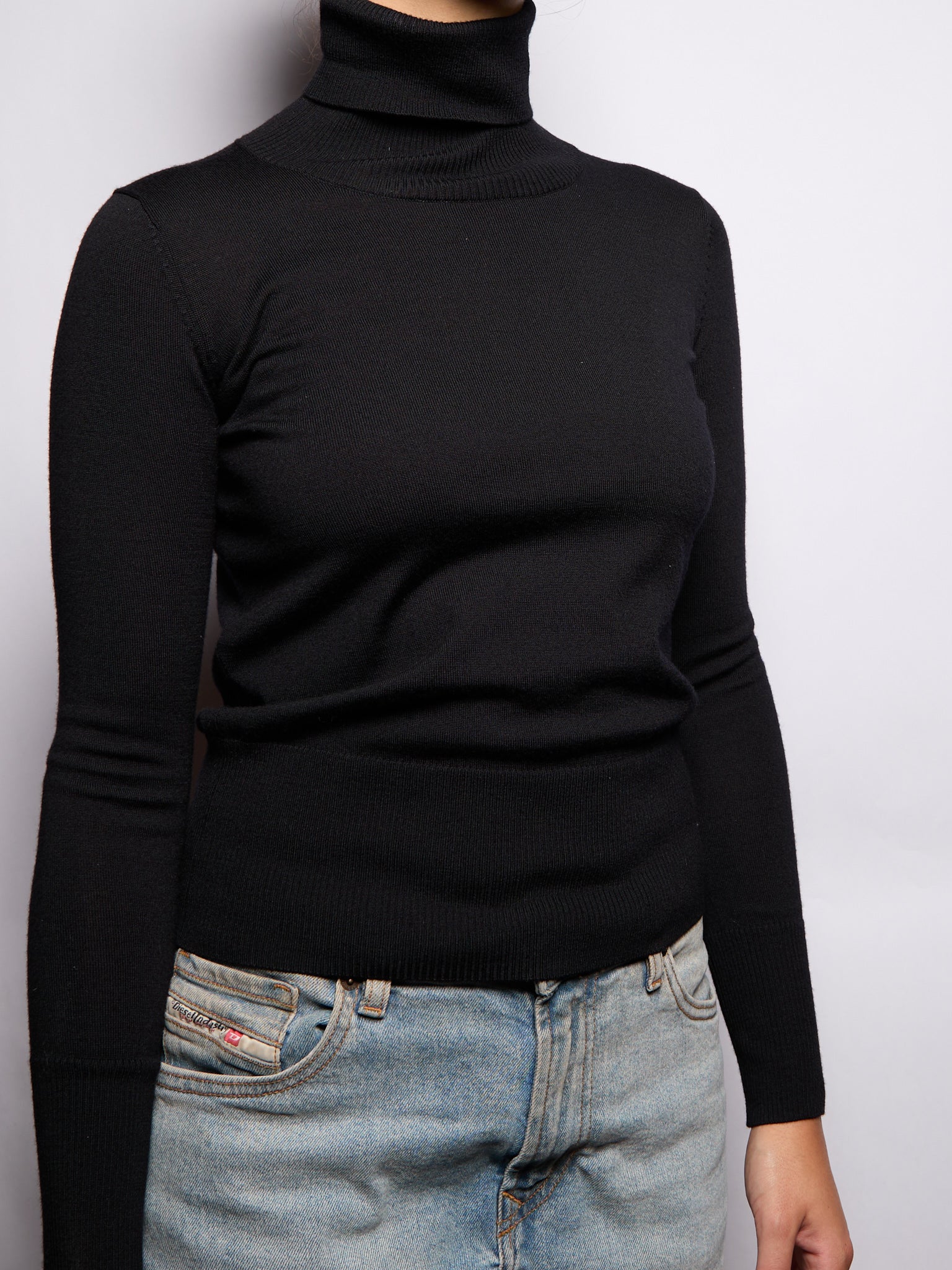 Vivienne Westwood Black Knit Orb Turtleneck