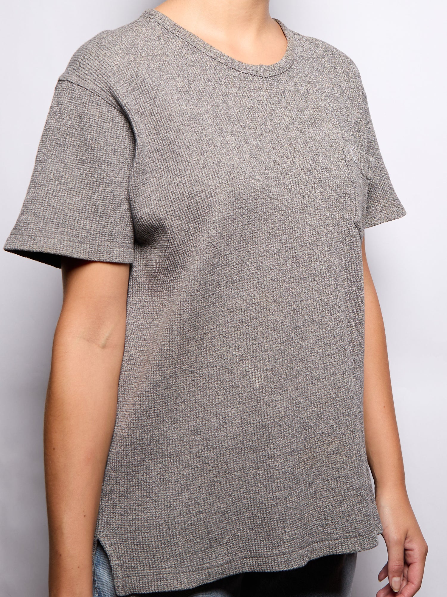 YSL Homme Grey Thermal T-Shirt