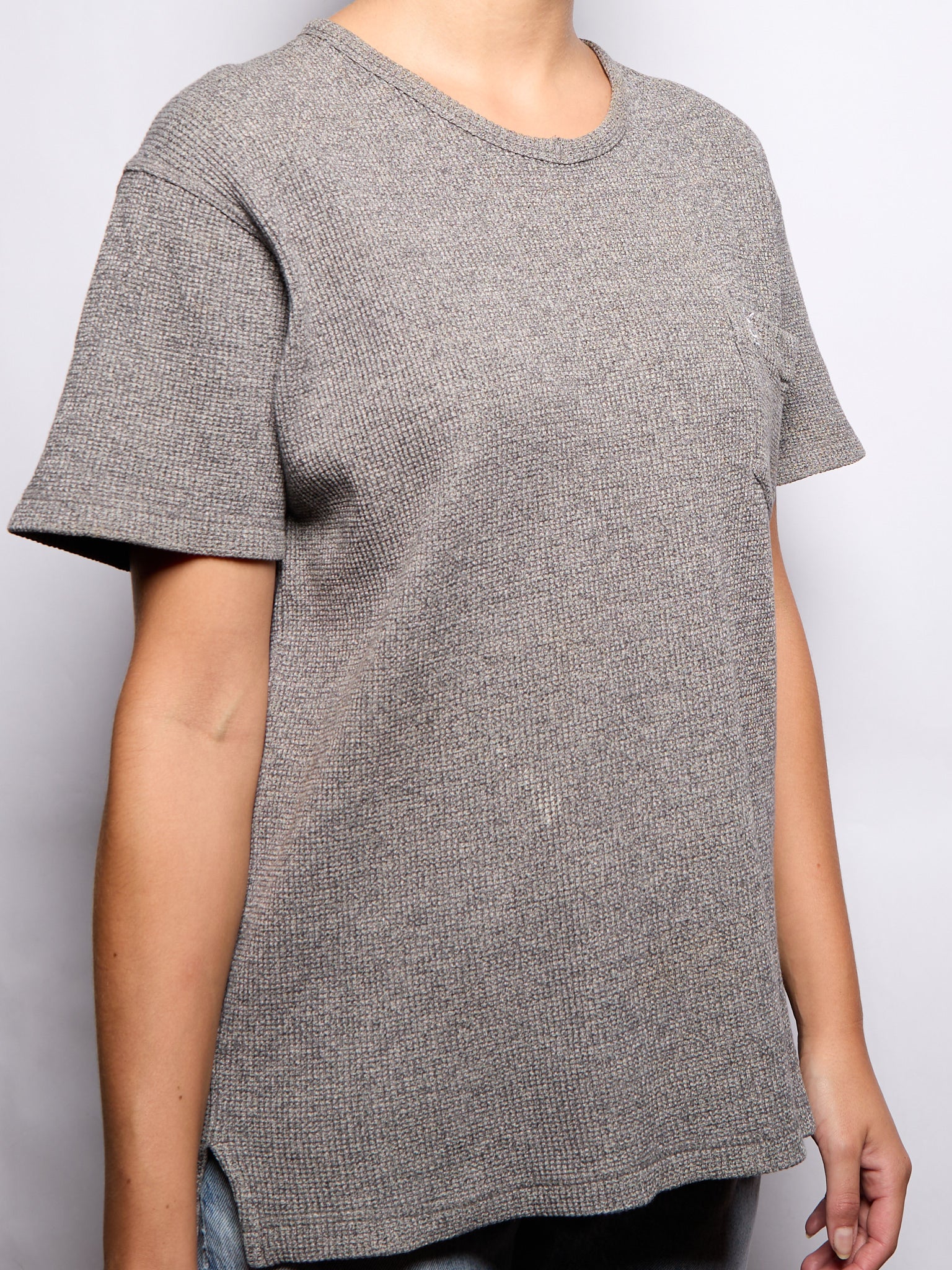 YSL Homme Grey Thermal T-Shirt