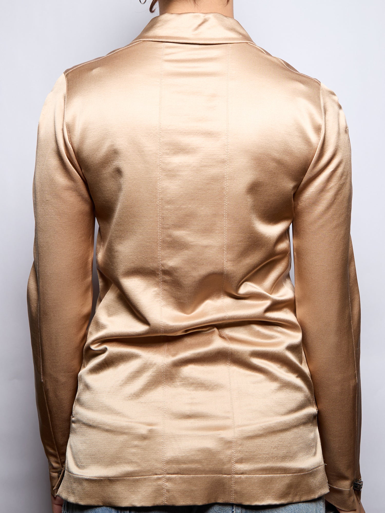 Fendi Silk Top with Logo Detail