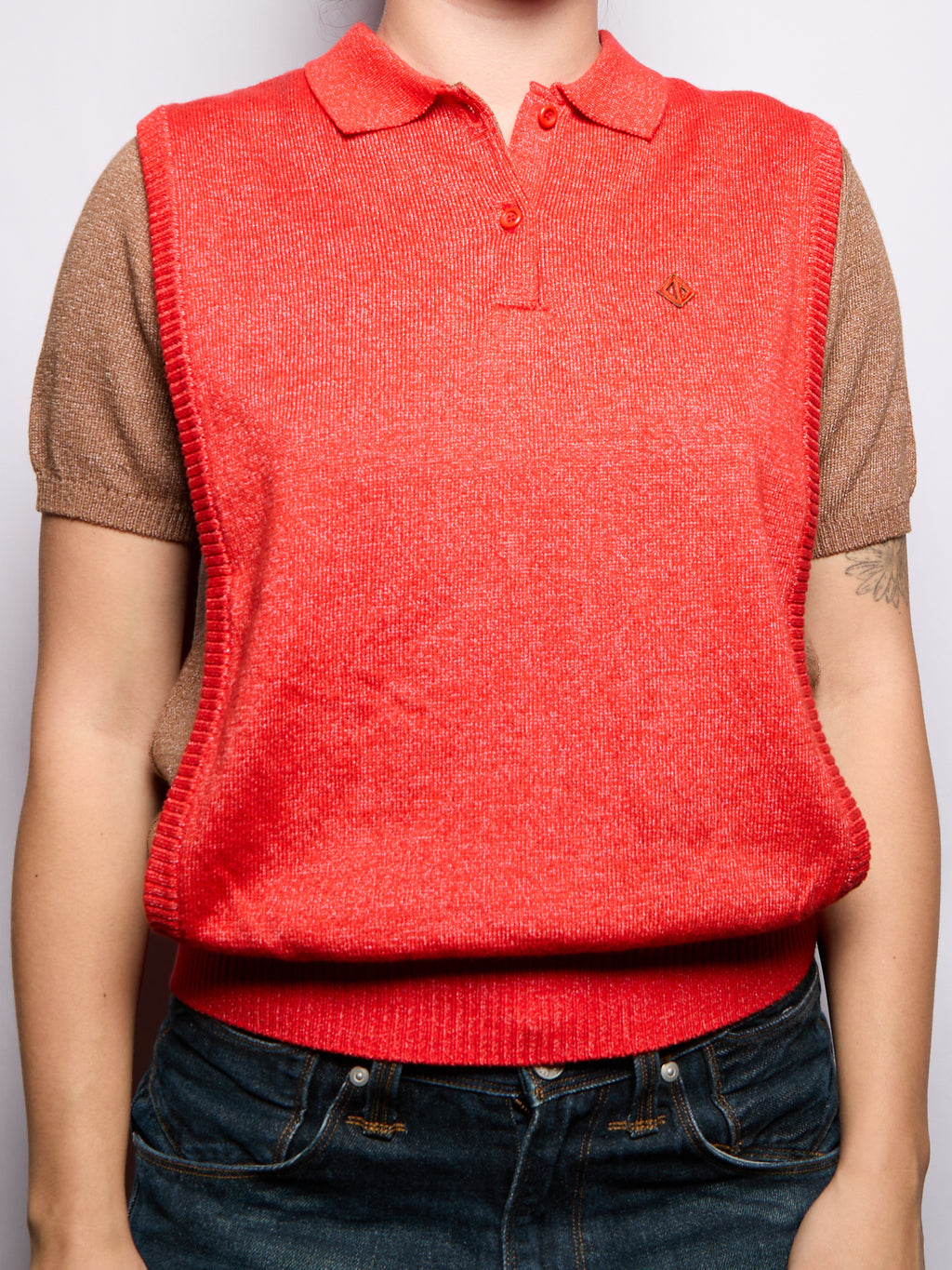 Christian Dior Brown Red Knit Polo