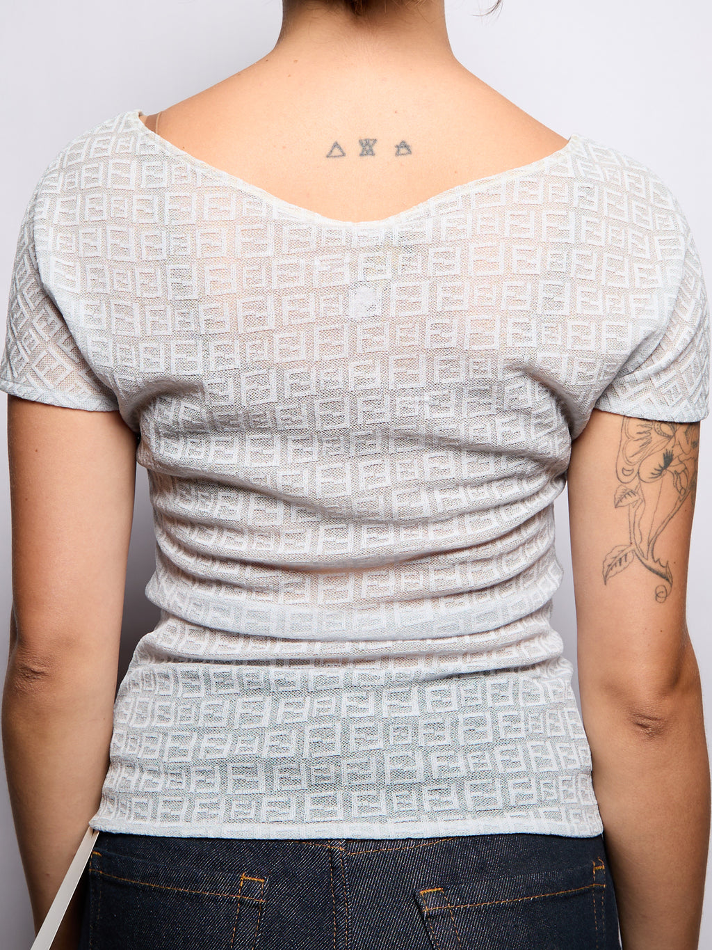 Fendi Monogram Grey Blouse