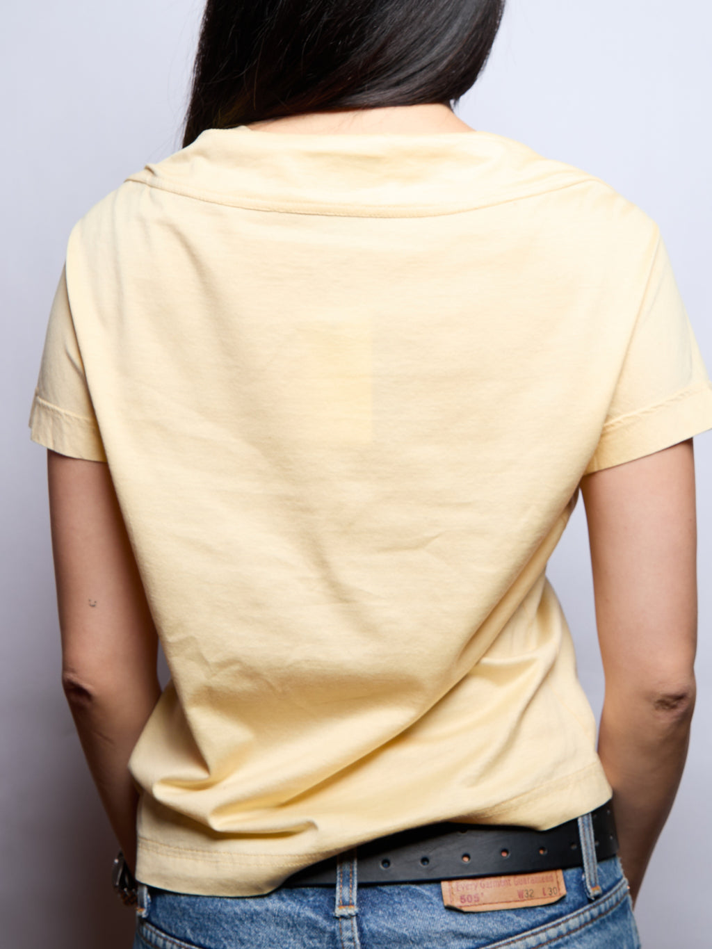 Vivienne Westwood Boat Neck Yellow Orb Logo Top