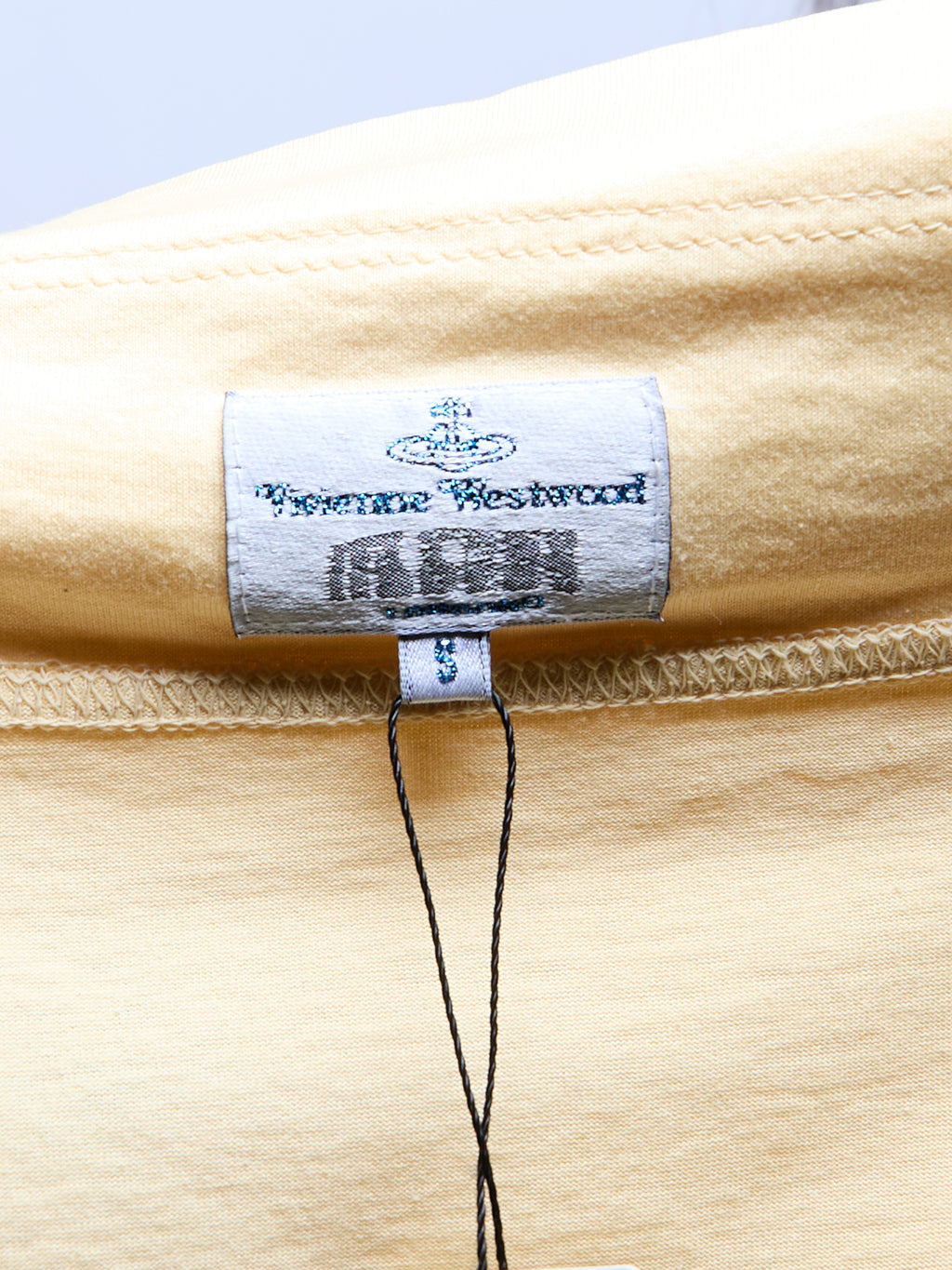 Vivienne Westwood Boat Neck Yellow Orb Logo Top