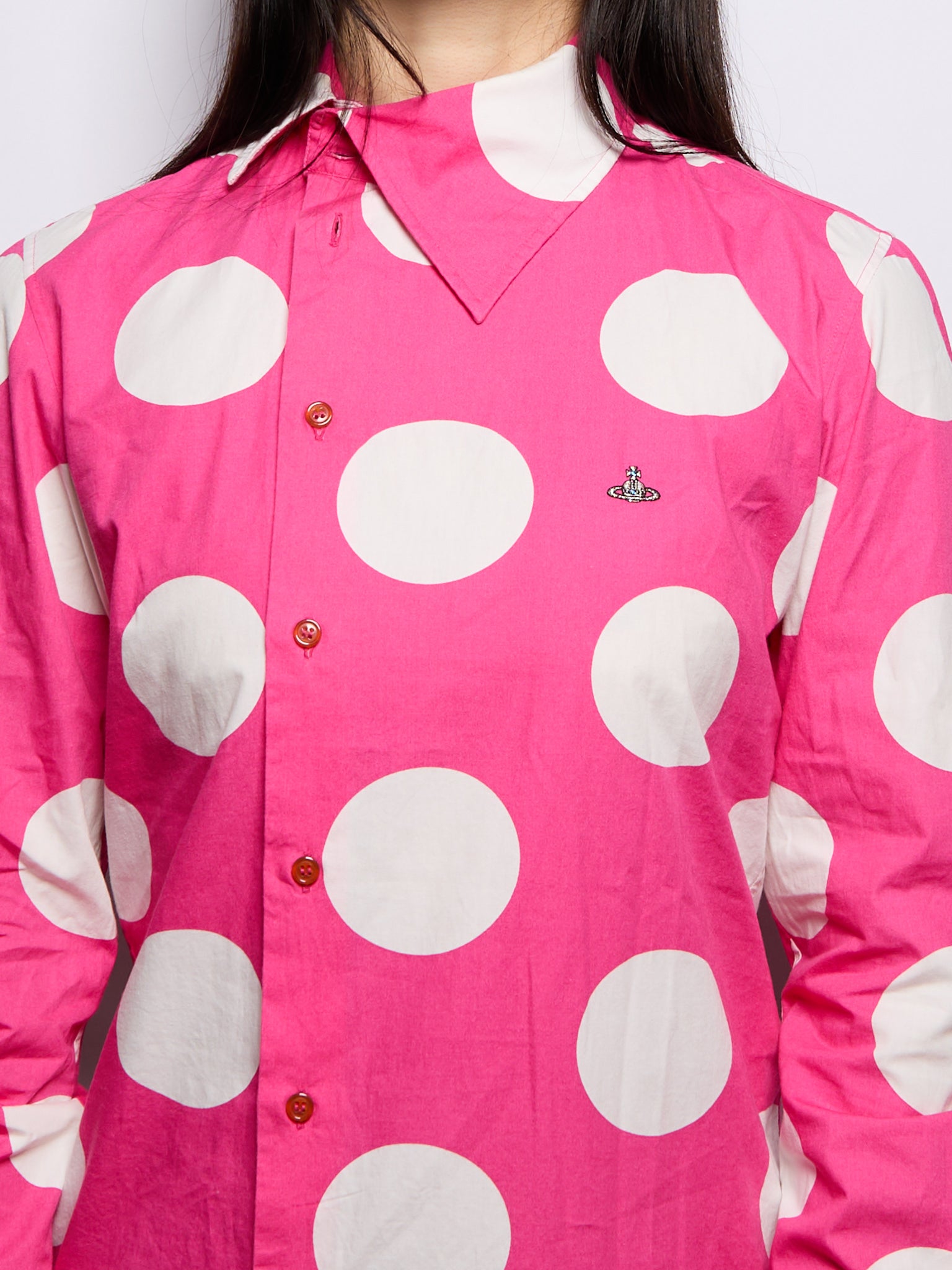 Vivienne Westwood Pink Polka Dot Button Down Shirt