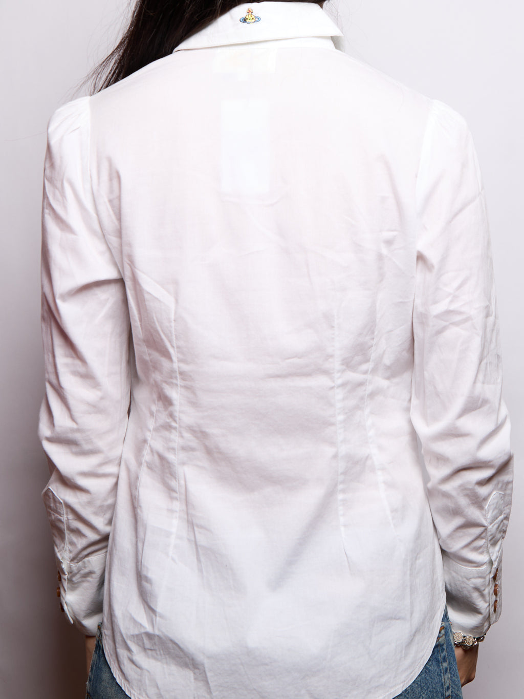 Vivienne Westwood White Button Down Orb Top