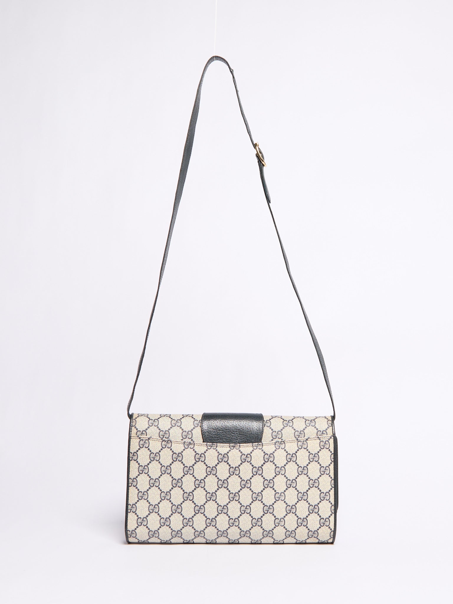 Gucci Navy Monogram GG Shoulder Bag