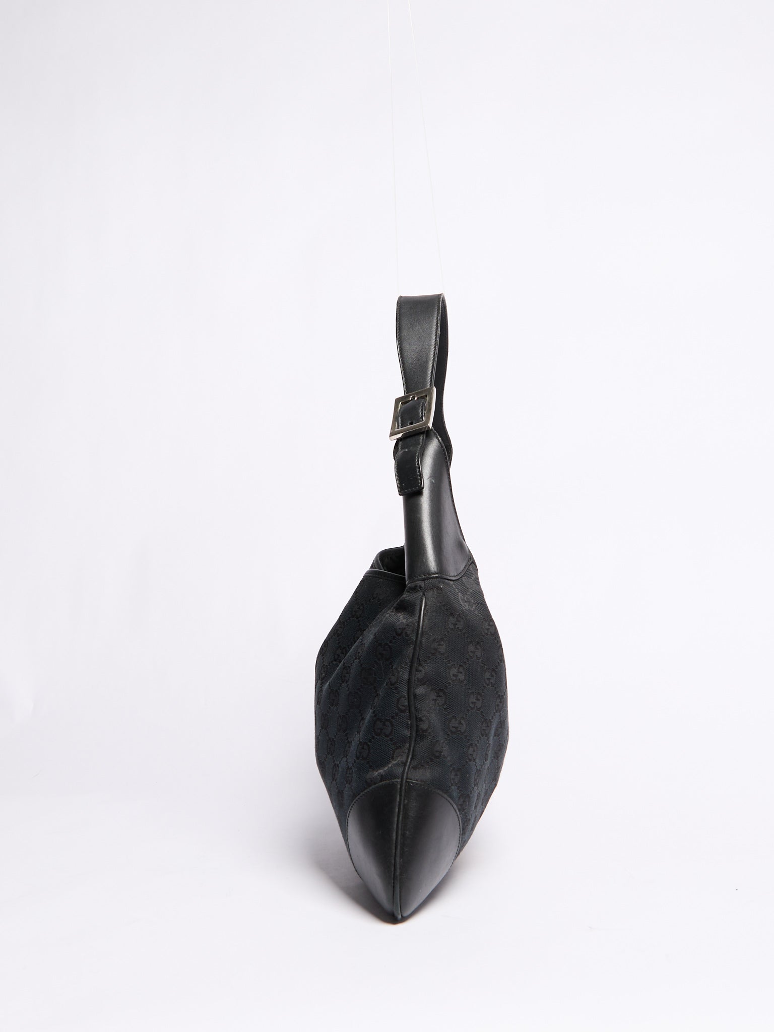 Gucci Black Monogram Jackie Shoulder Bag