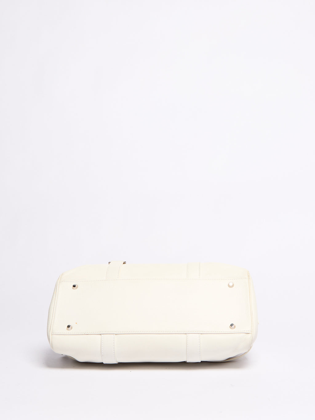 Christian Dior White Leather Charm Bag
