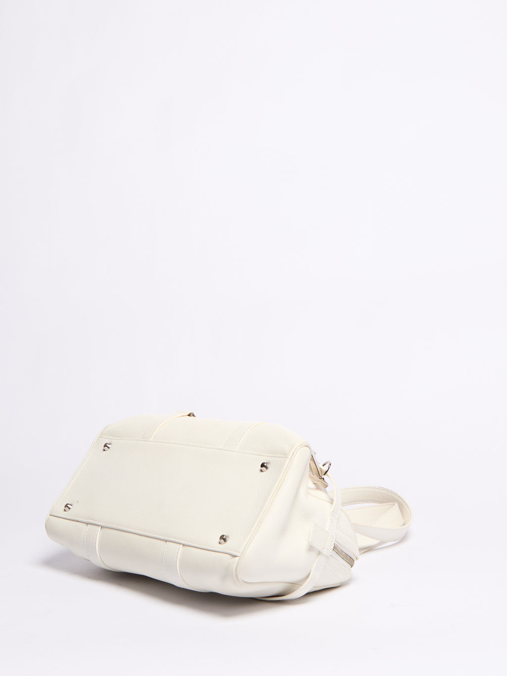 Christian Dior White Leather Charm Bag