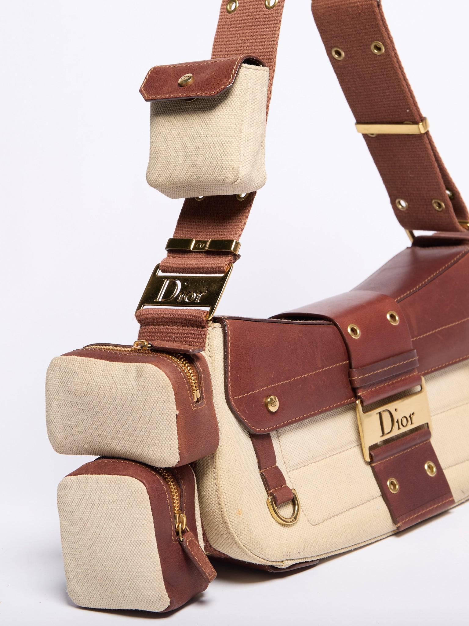 Christian Dior 2003 Canvas Columbus Bag