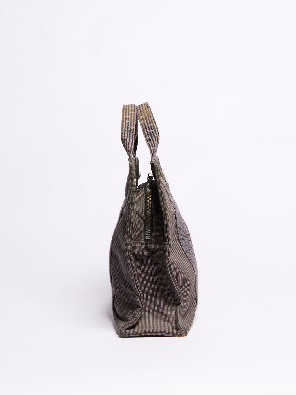 Hermes Fourre Tout Grey Lock Canvas S
