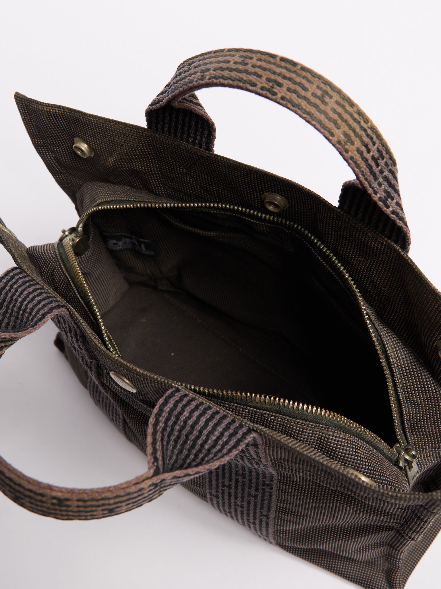 Hermes Fourre Tout Grey Lock Canvas S