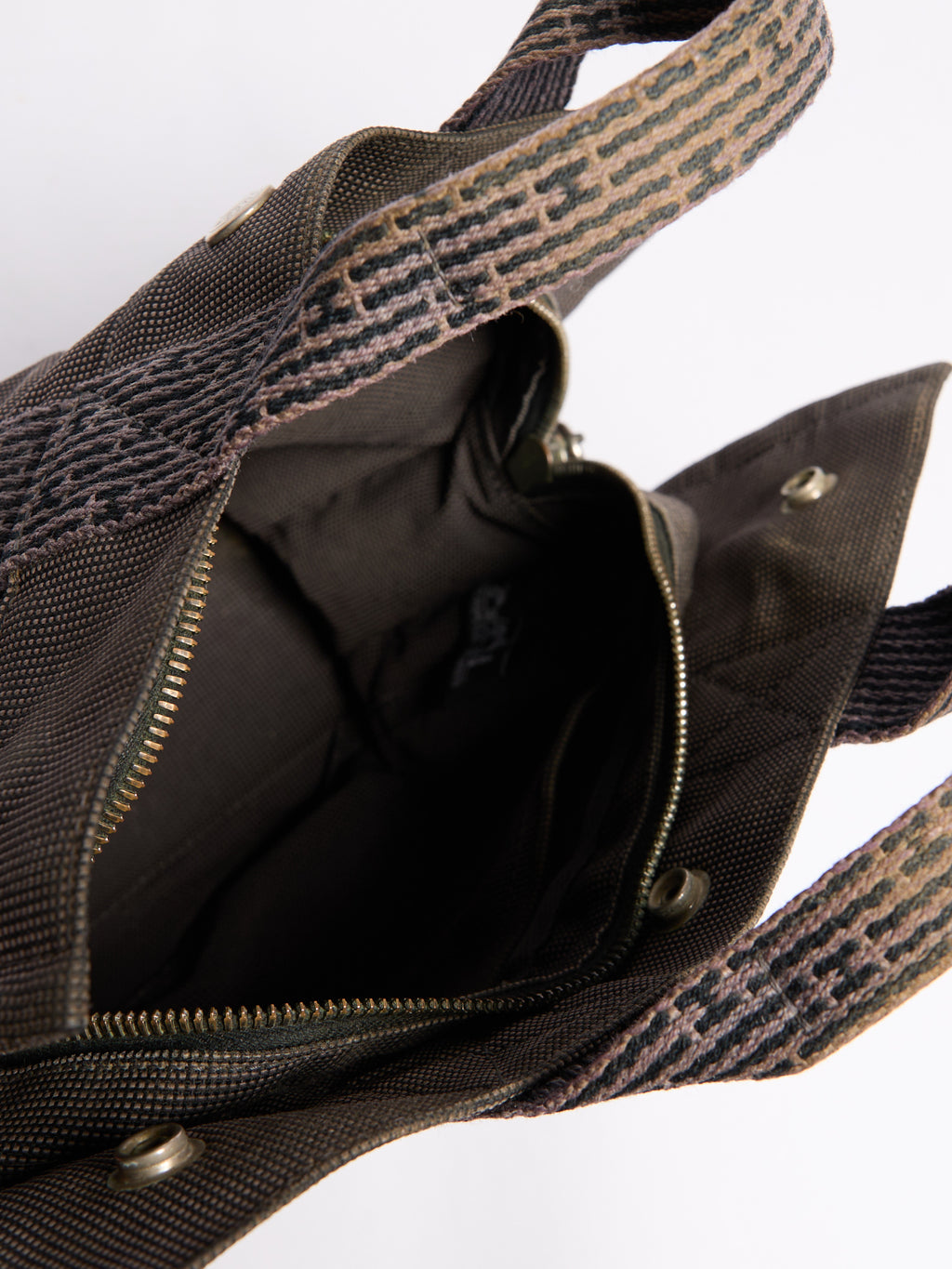 Hermes Fourre Tout Grey Lock Canvas S