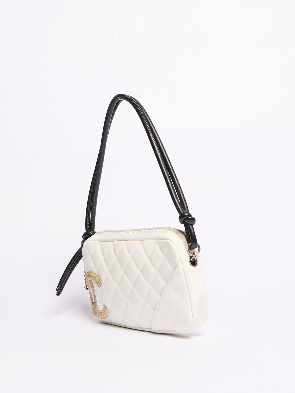 Chanel Cambon Line White Python Shoulder Bag