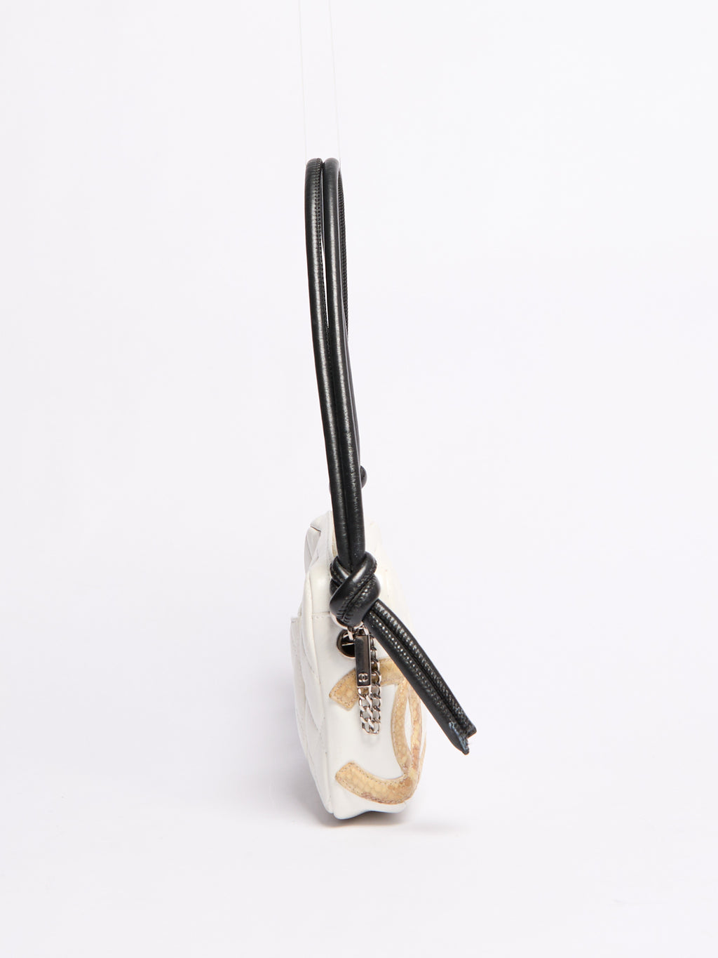 Chanel Cambon Line White Python Shoulder Bag