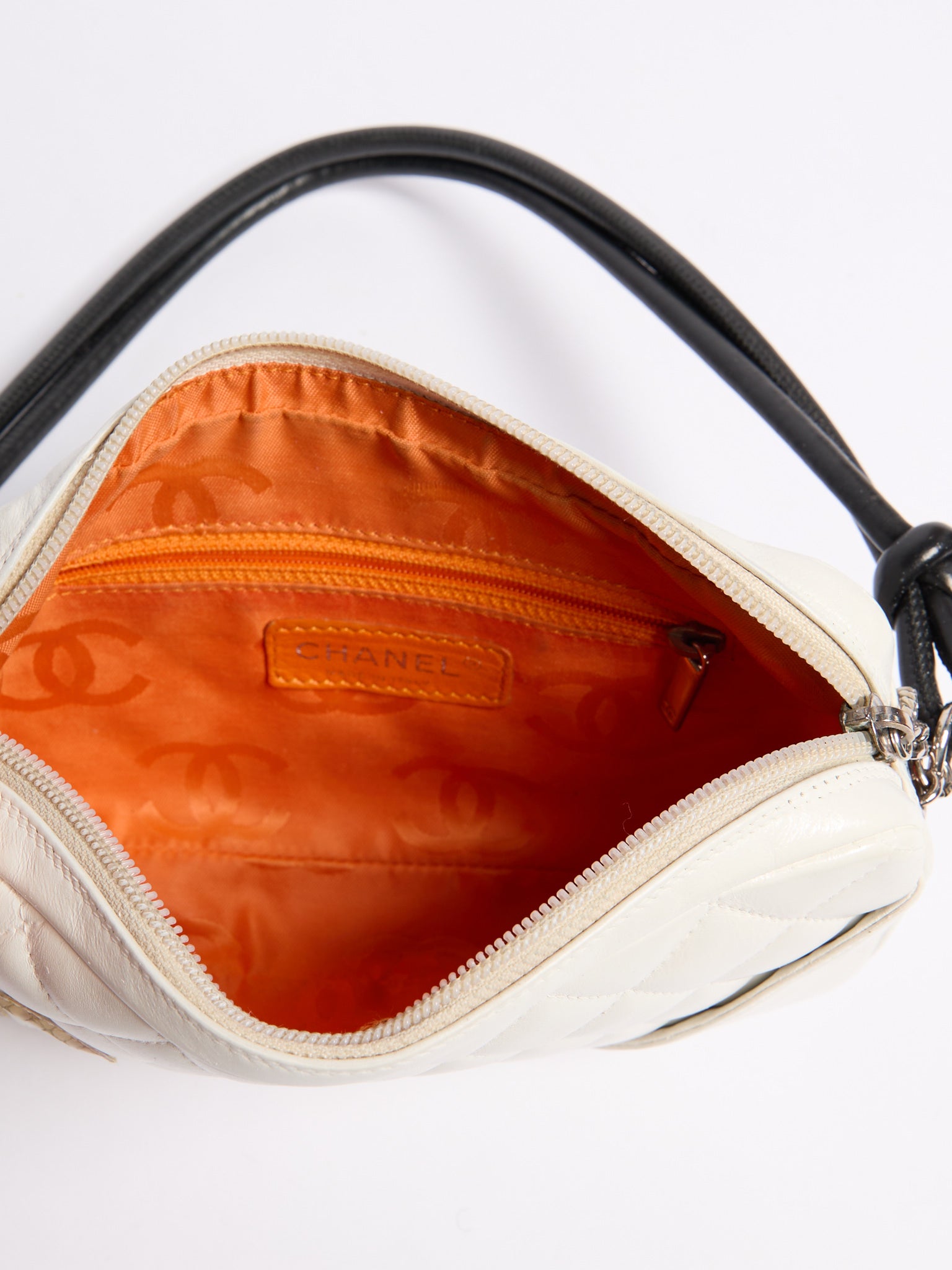 Chanel Cambon Line White Python Shoulder Bag