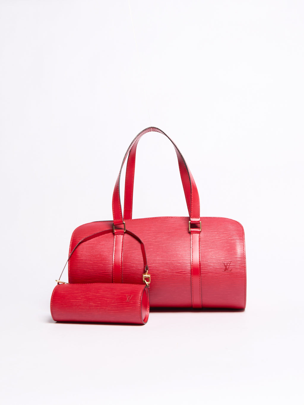 Louis Vuitton Epi Red Soufflot Bag