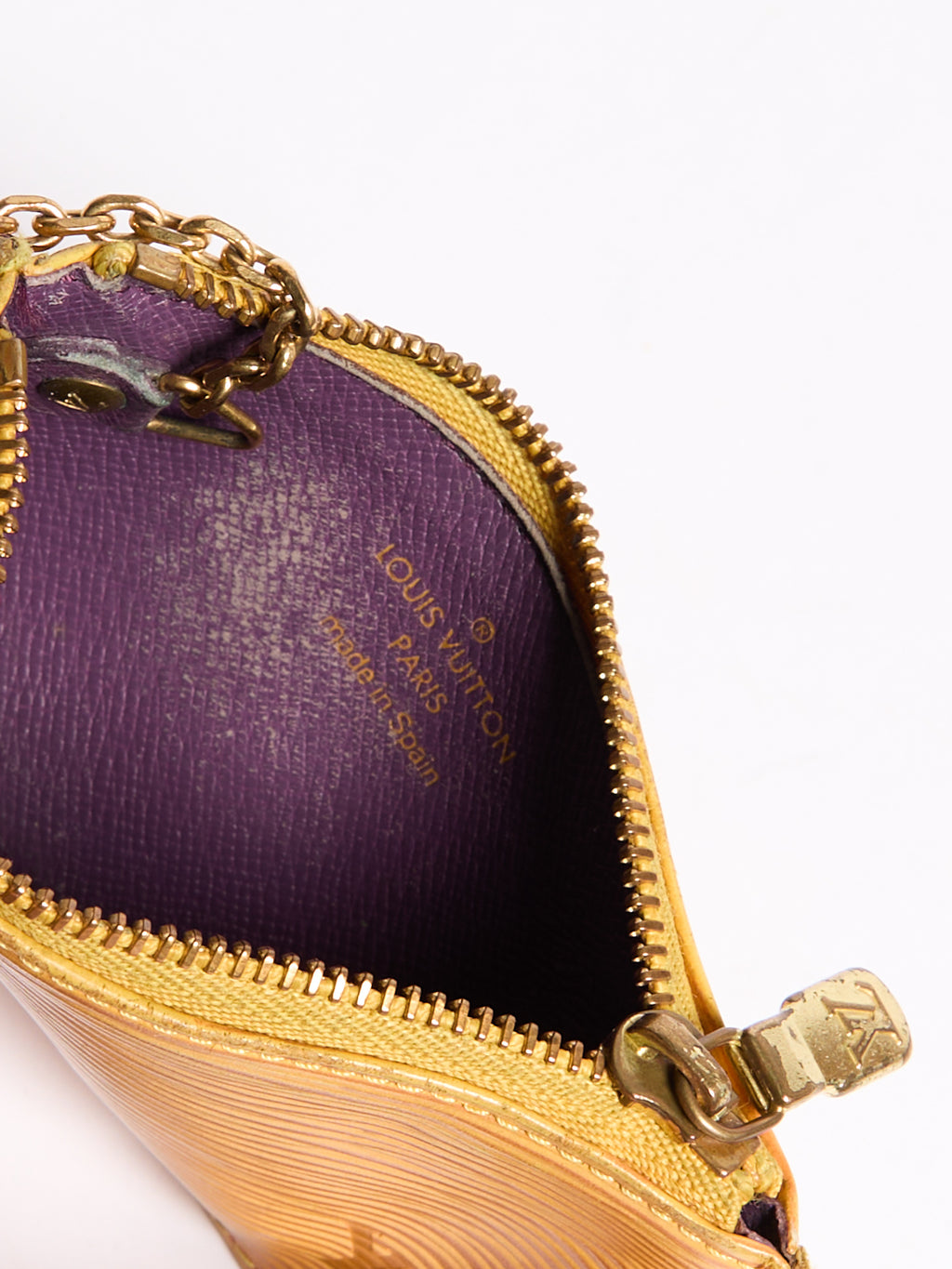 Louis Vuitton Yellow Epi Coin Pochette