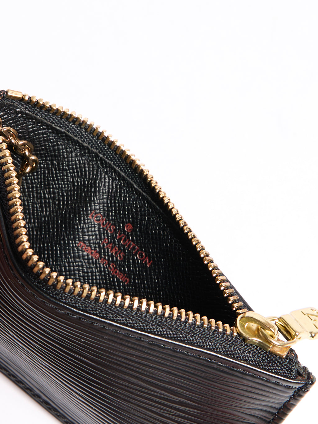 Louis Vuitton Black Epi Coin Pochette