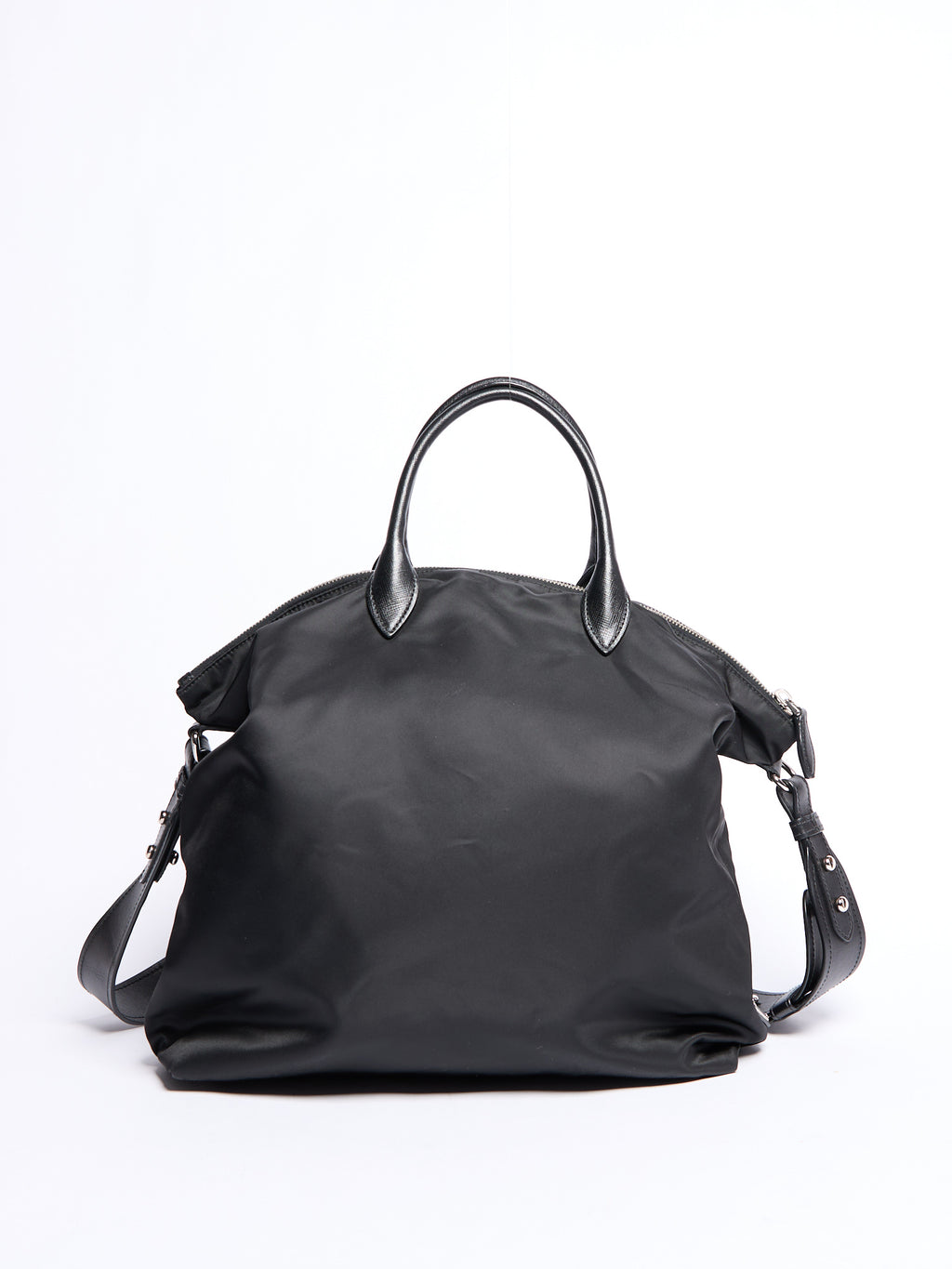 Prada Black Nylon Beaded Two Way Crossbody