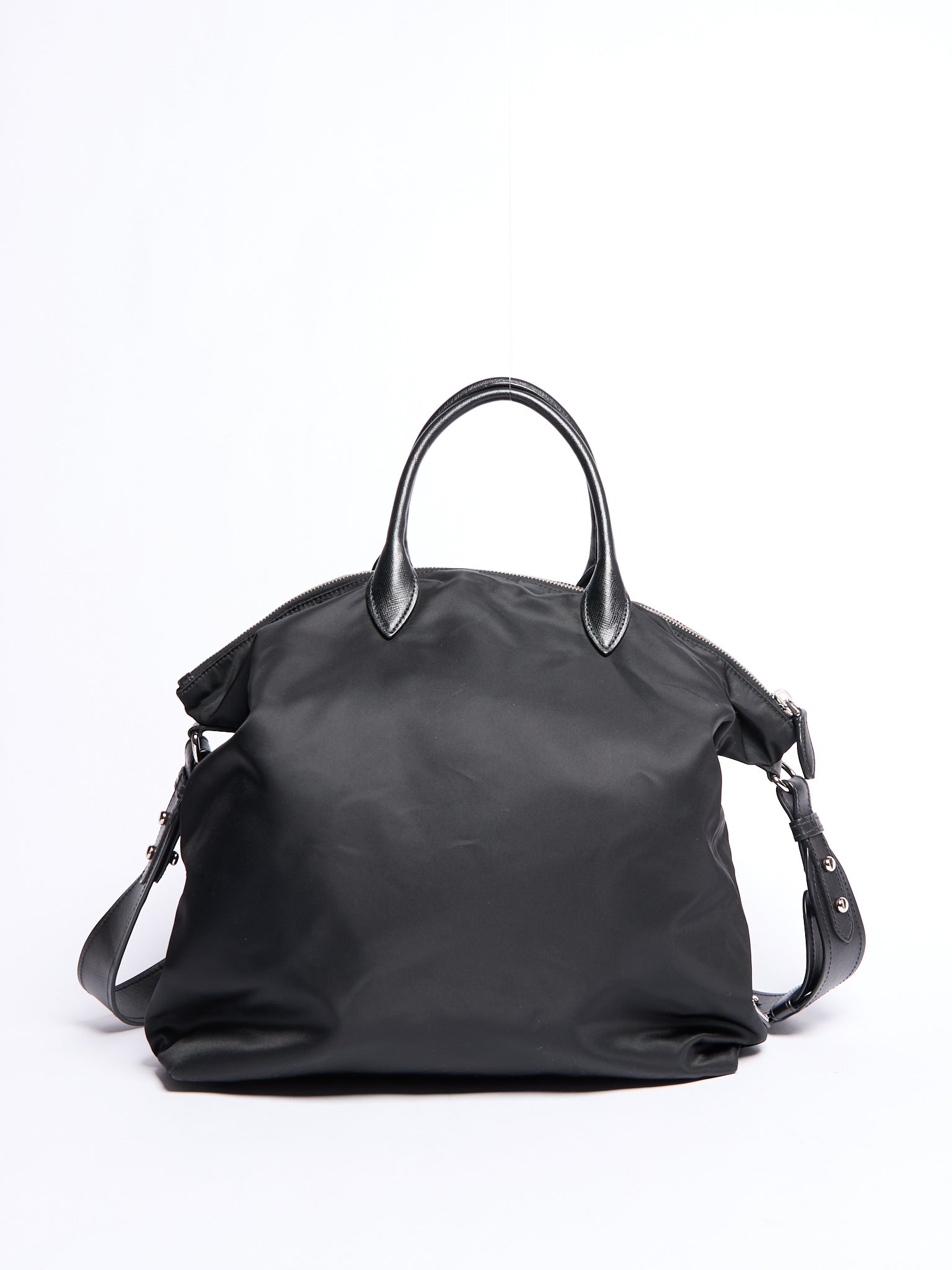 Prada Black Nylon Beaded Two Way Crossbody