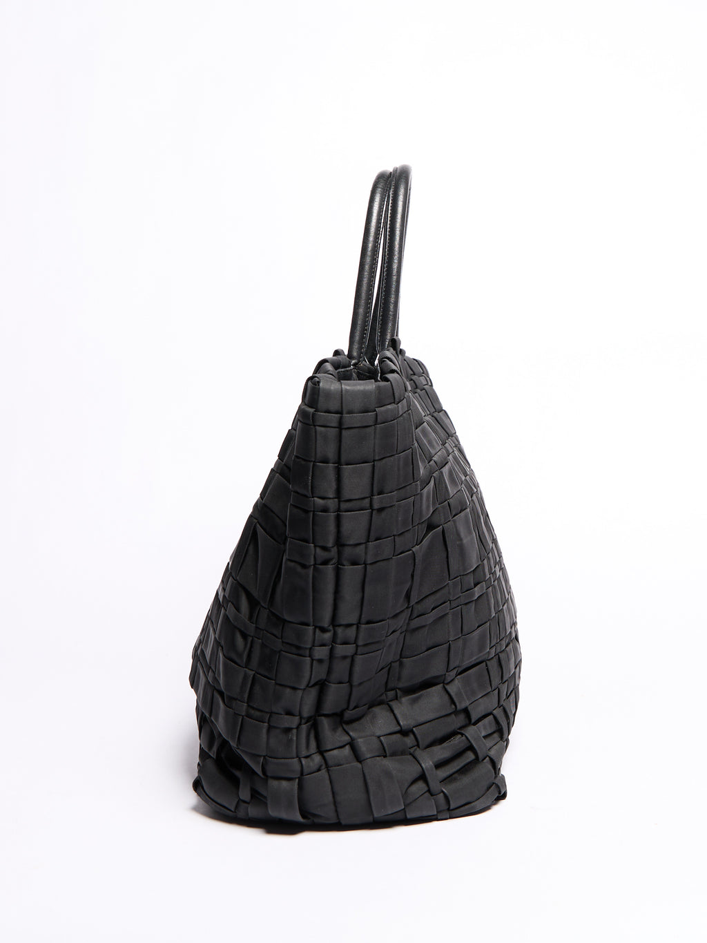 Prada Black Nylon Woven Tote