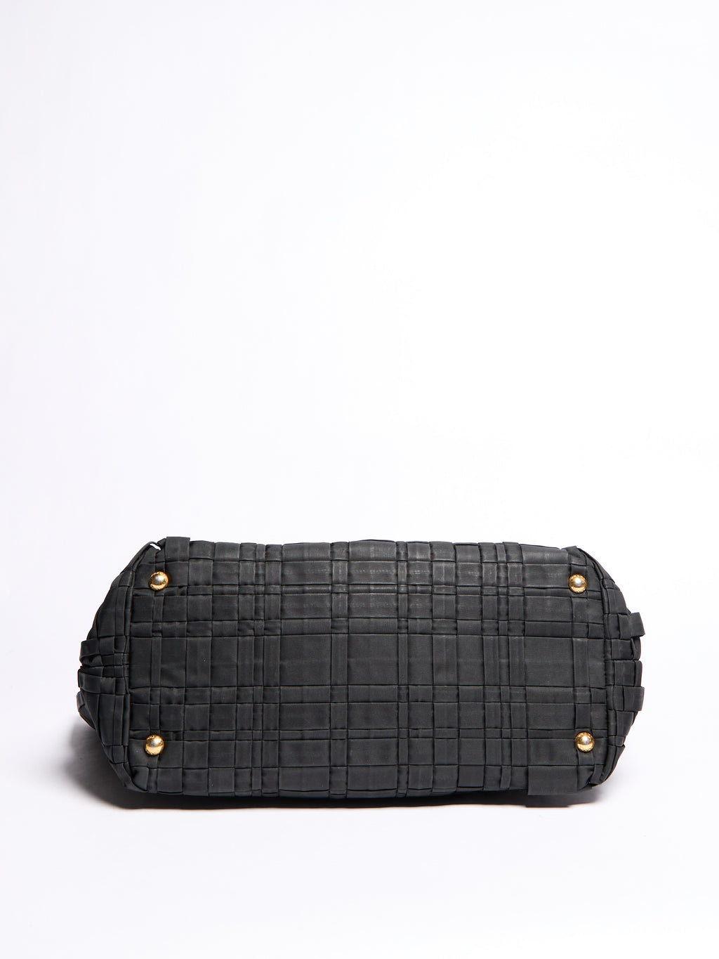 Prada Black Nylon Woven Tote