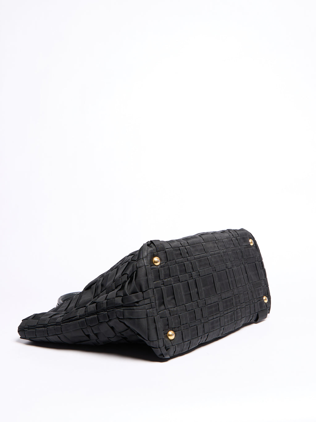 Prada Black Nylon Woven Tote