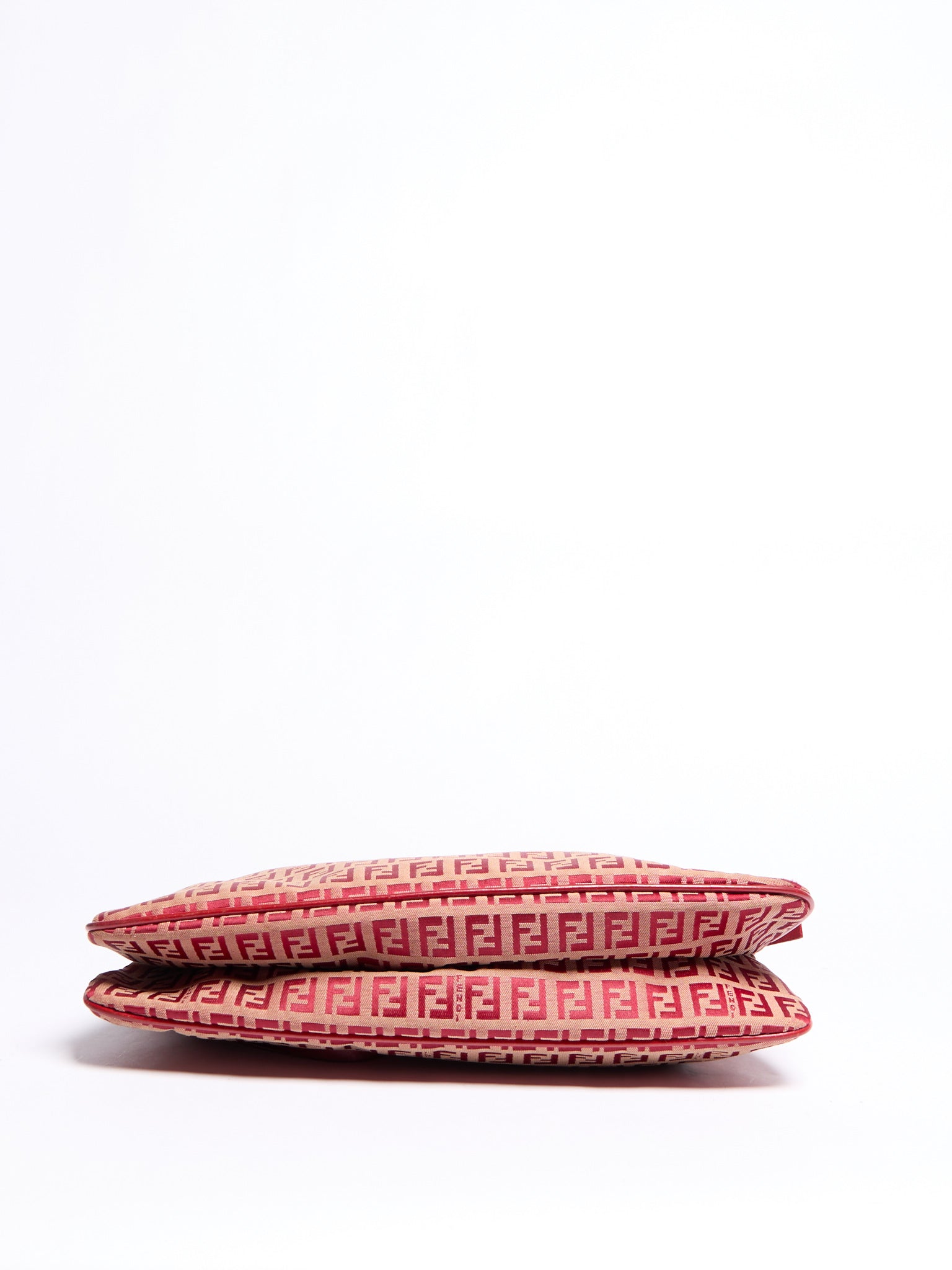 Fendi Red Zucchino Mama Baguette Shoulder Bag