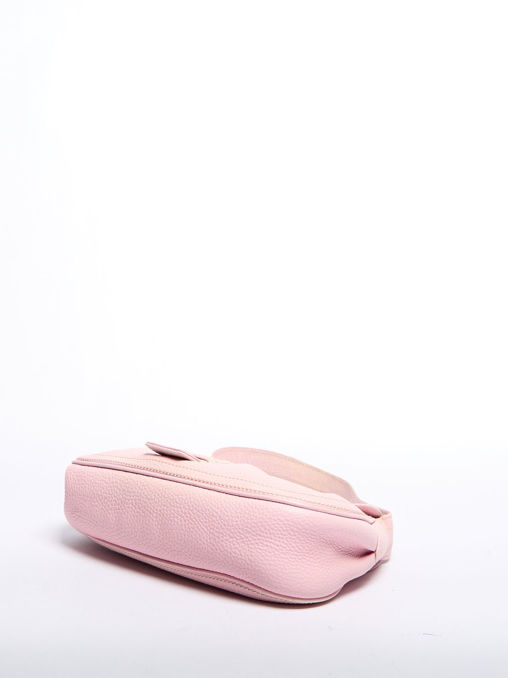 Celine Pink Pebble Leather Buckle Bag