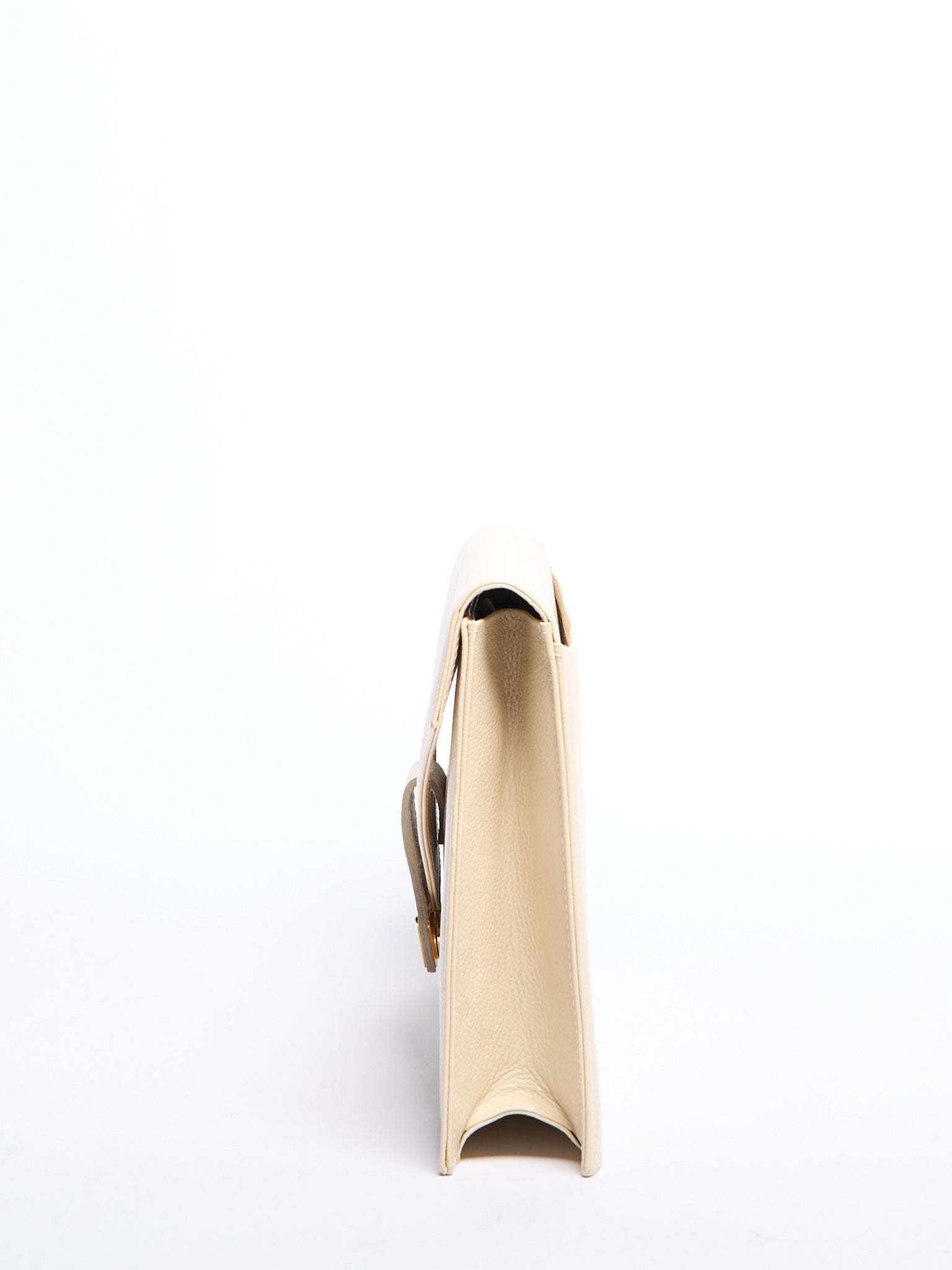 90’s Yves Saint Laurent Cream Envelope Clutch