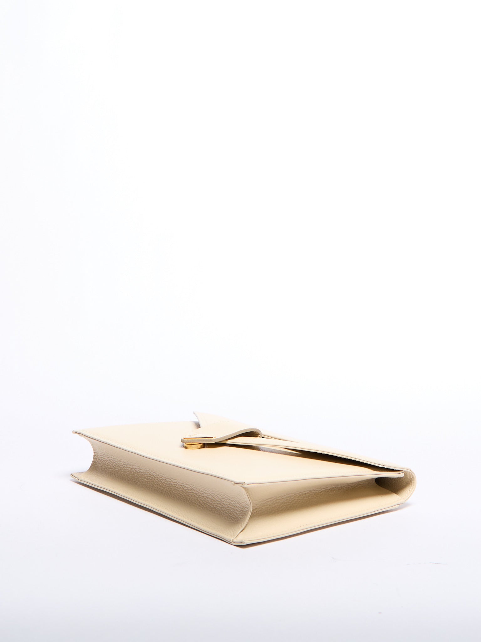 90’s Yves Saint Laurent Cream Envelope Clutch