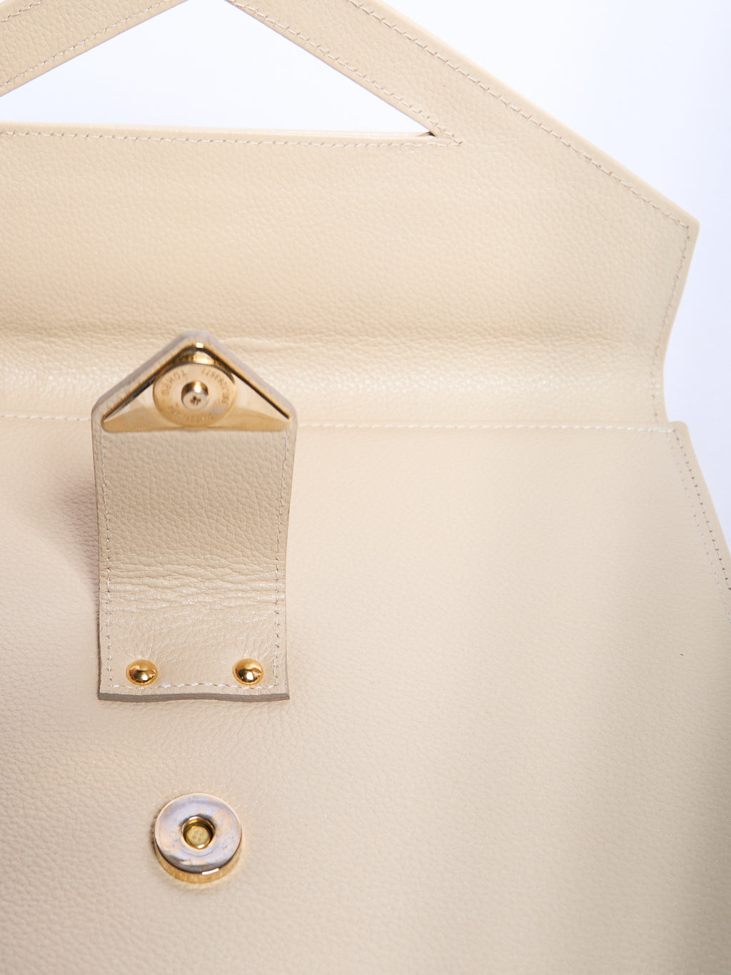 90’s Yves Saint Laurent Cream Envelope Clutch