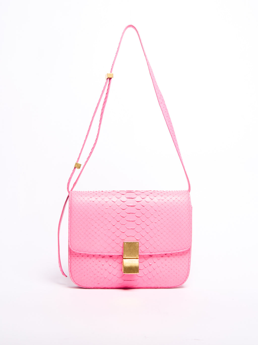 Celine Pink Python Box Bag