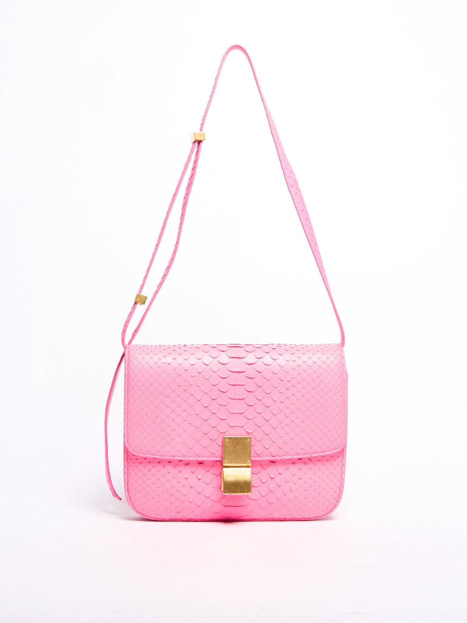 Celine Pink Python Box Bag