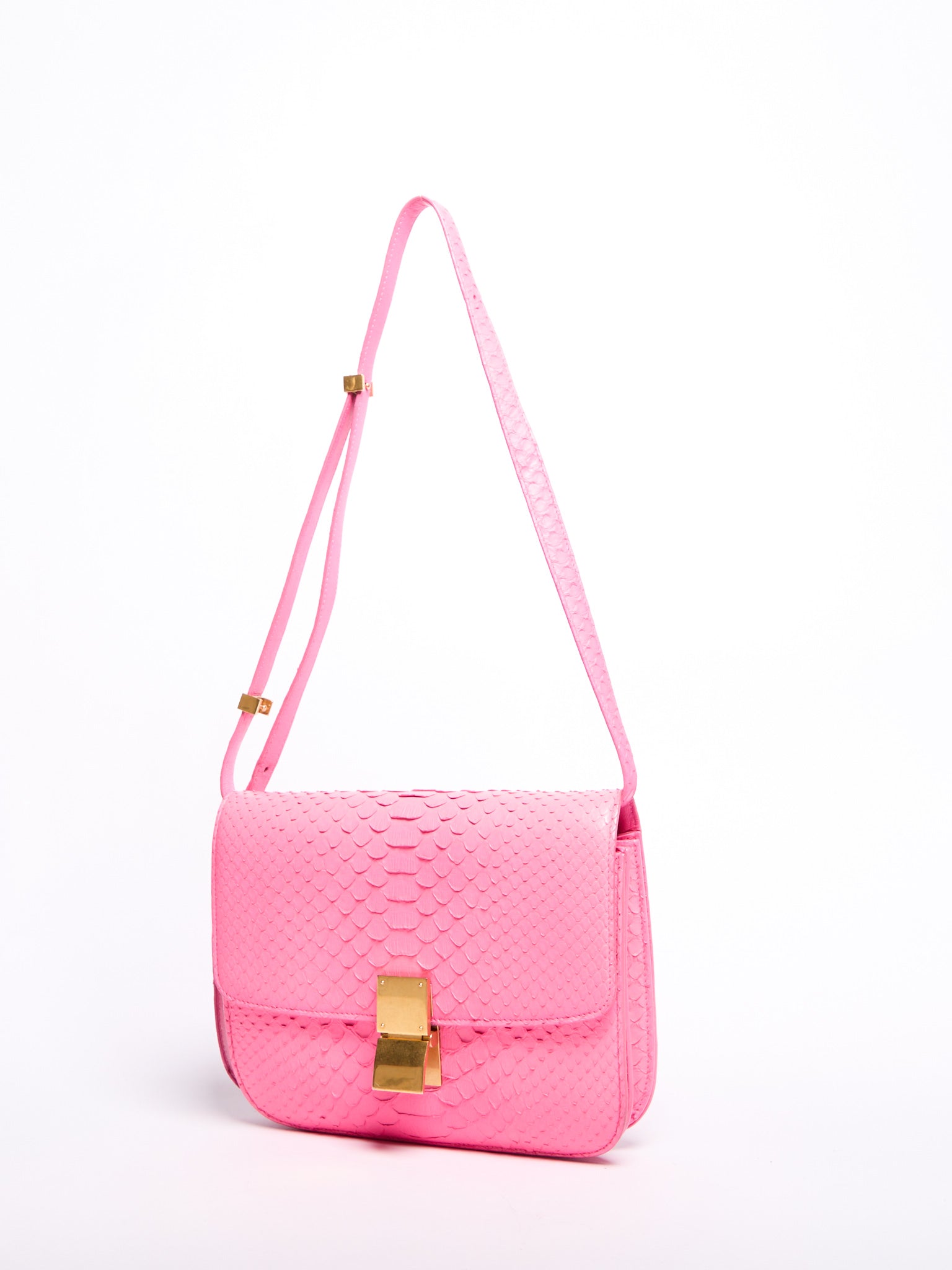 Celine Pink Python Box Bag