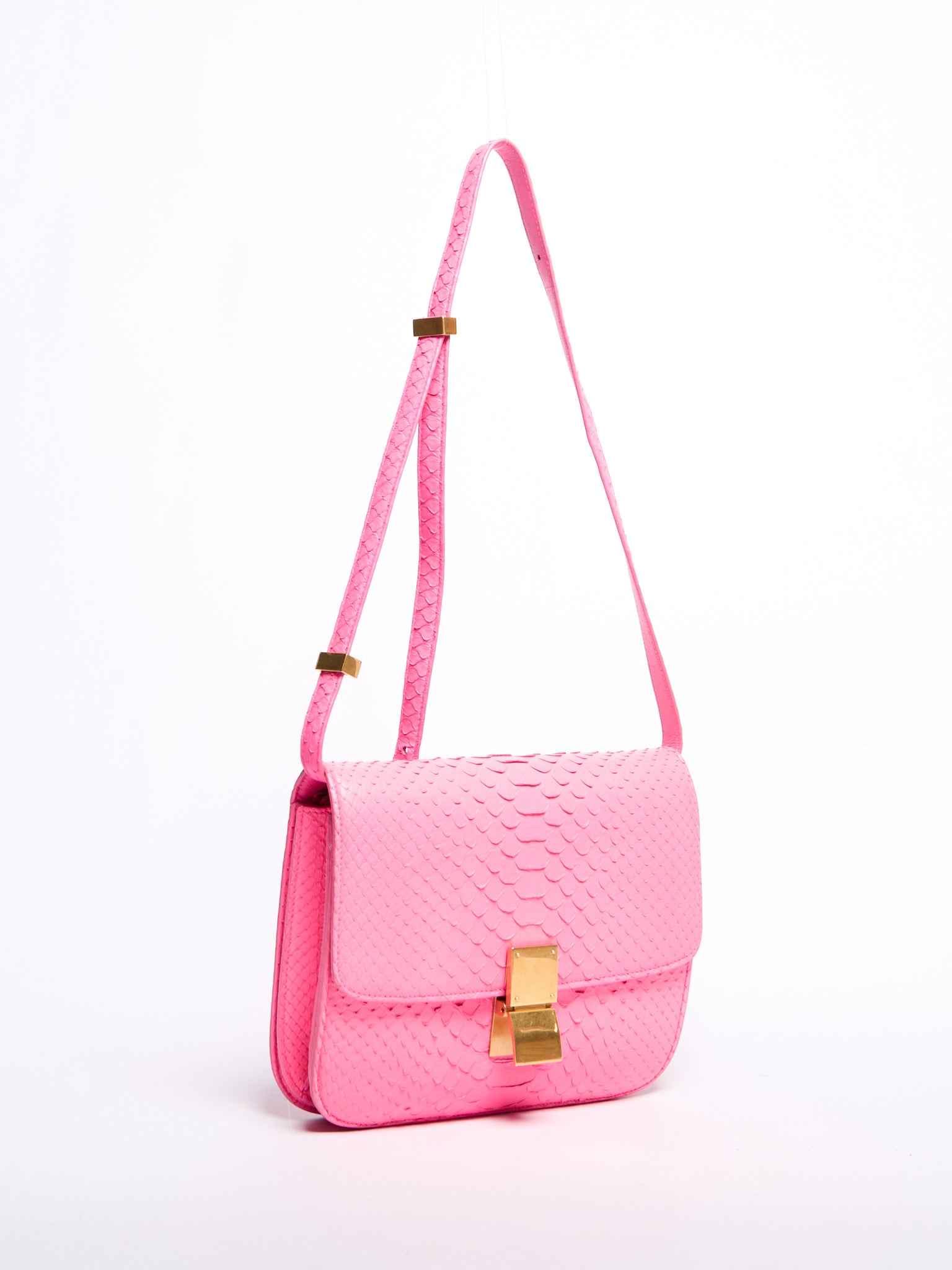 Celine Pink Python Box Bag