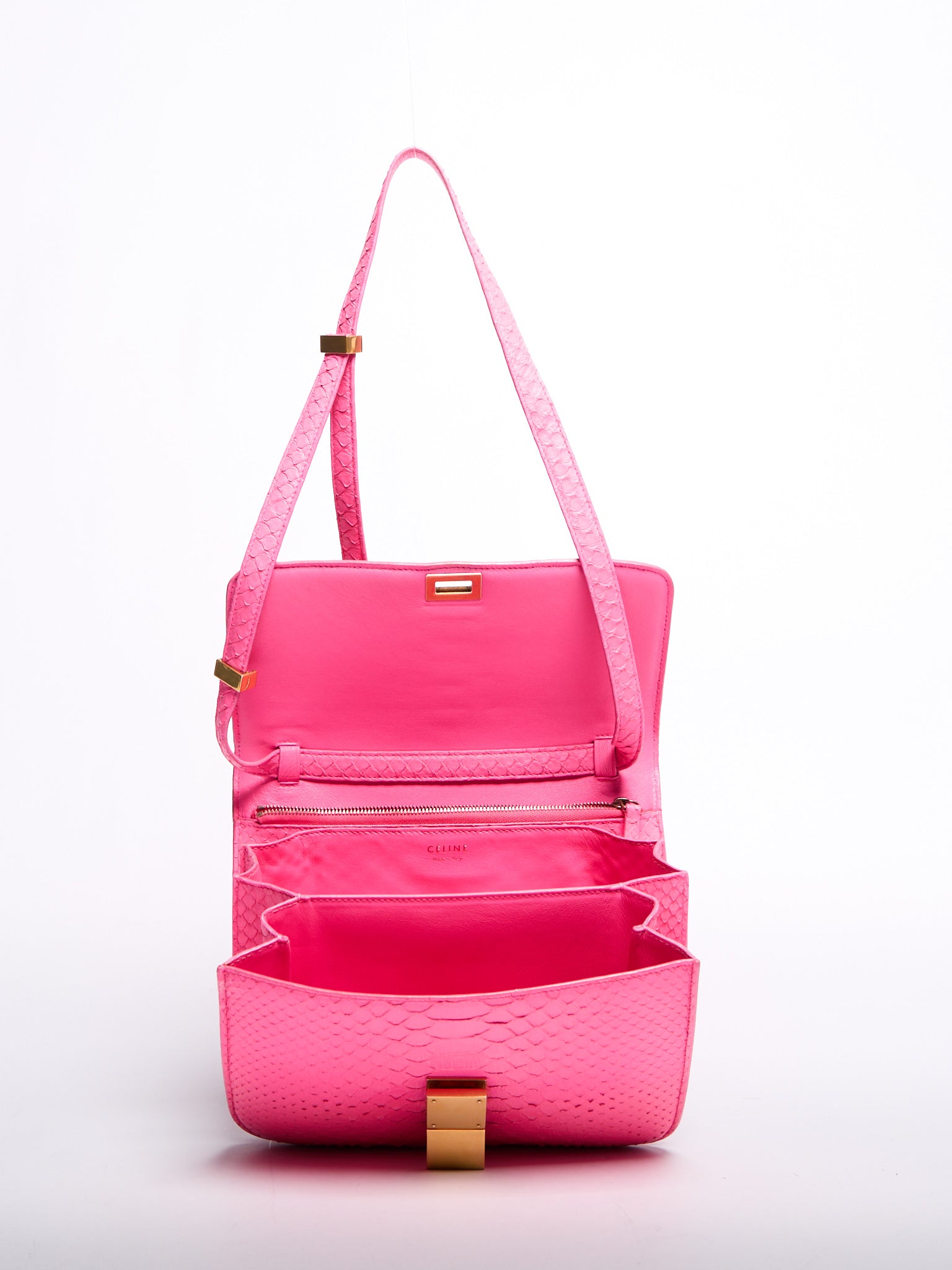 Celine Pink Python Box Bag