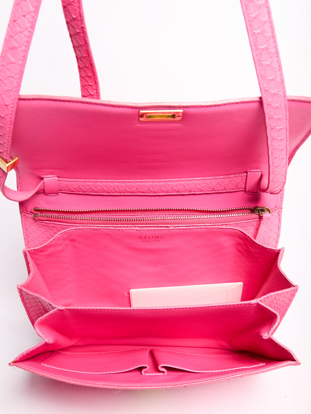 Celine Pink Python Box Bag
