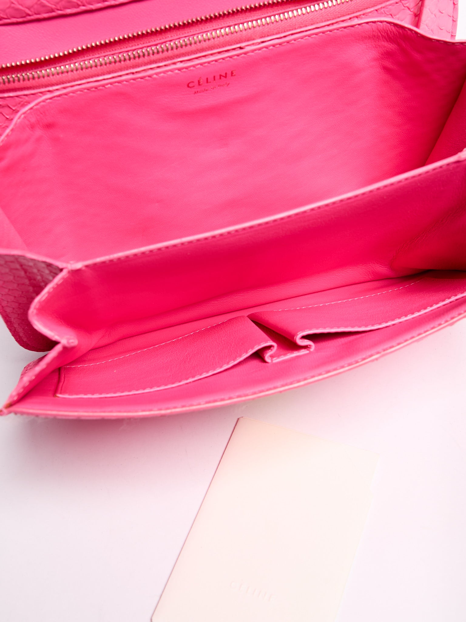 Celine Pink Python Box Bag