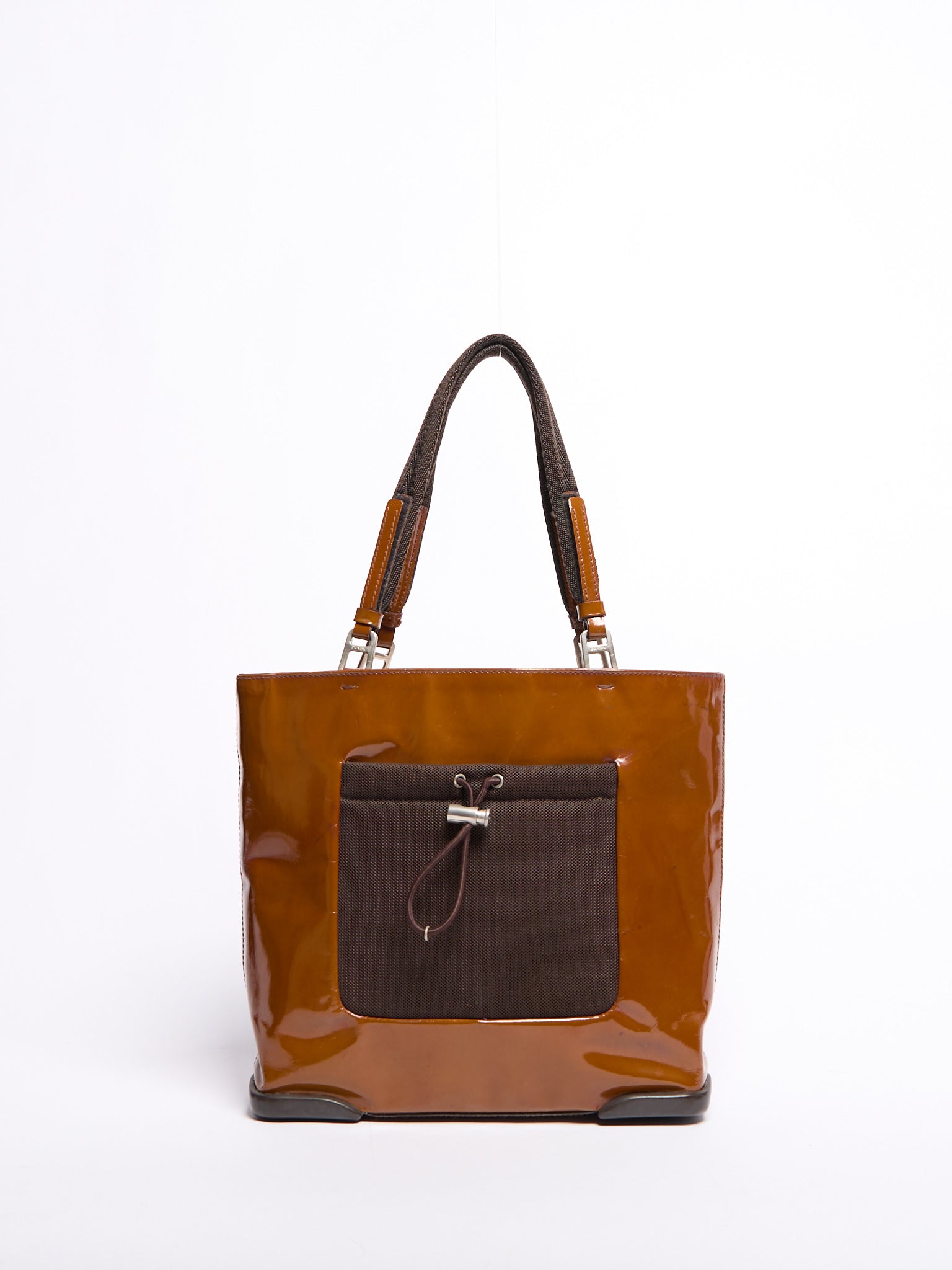 Prada Brown Vinyl Sport Tote