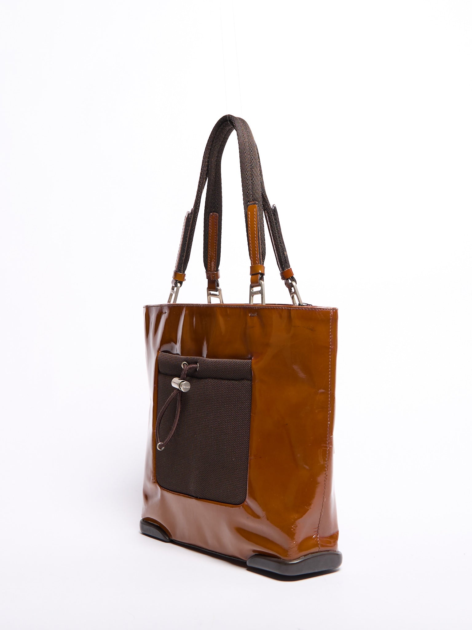 Prada Brown Vinyl Sport Tote