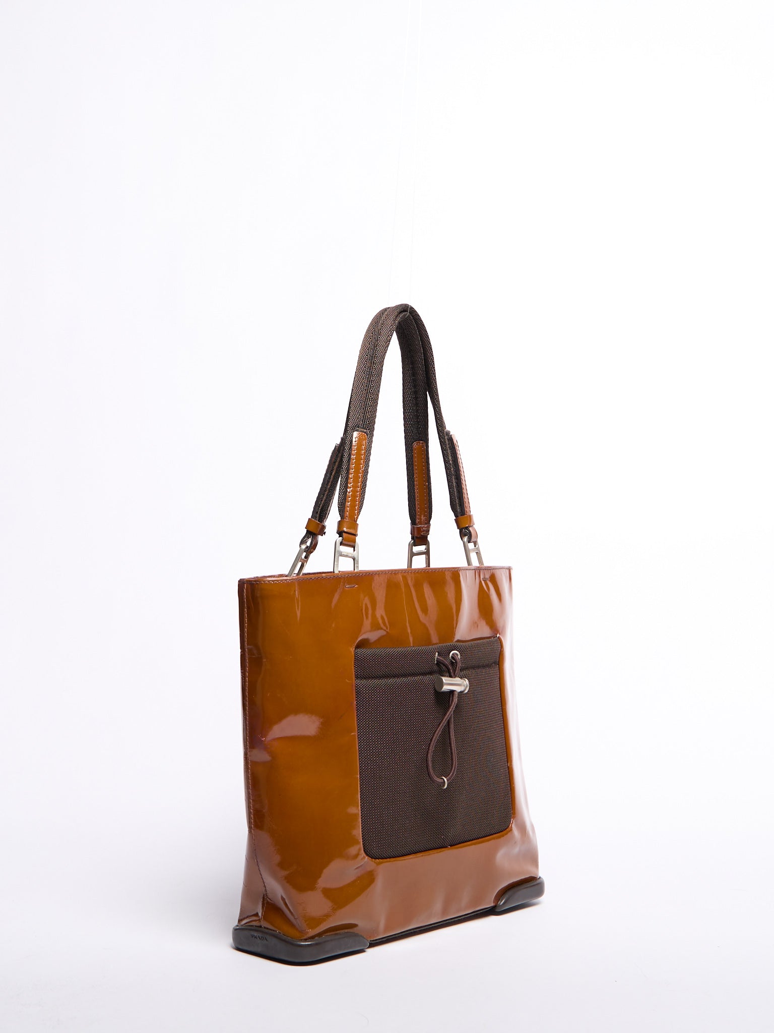 Prada Brown Vinyl Sport Tote