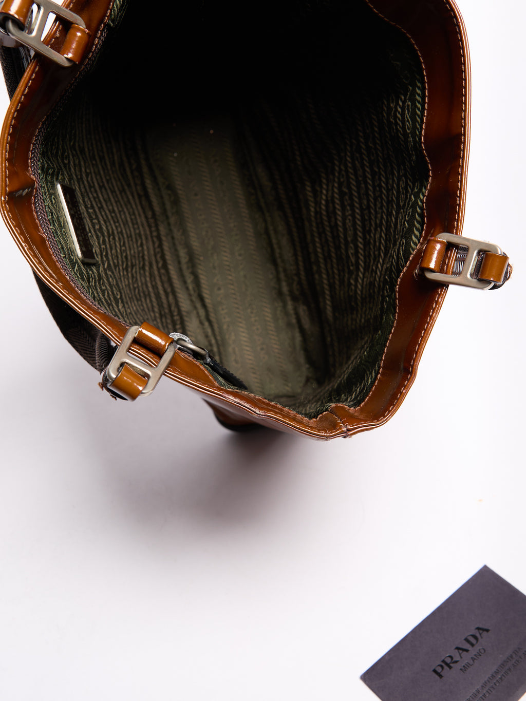 Prada Brown Vinyl Sport Tote