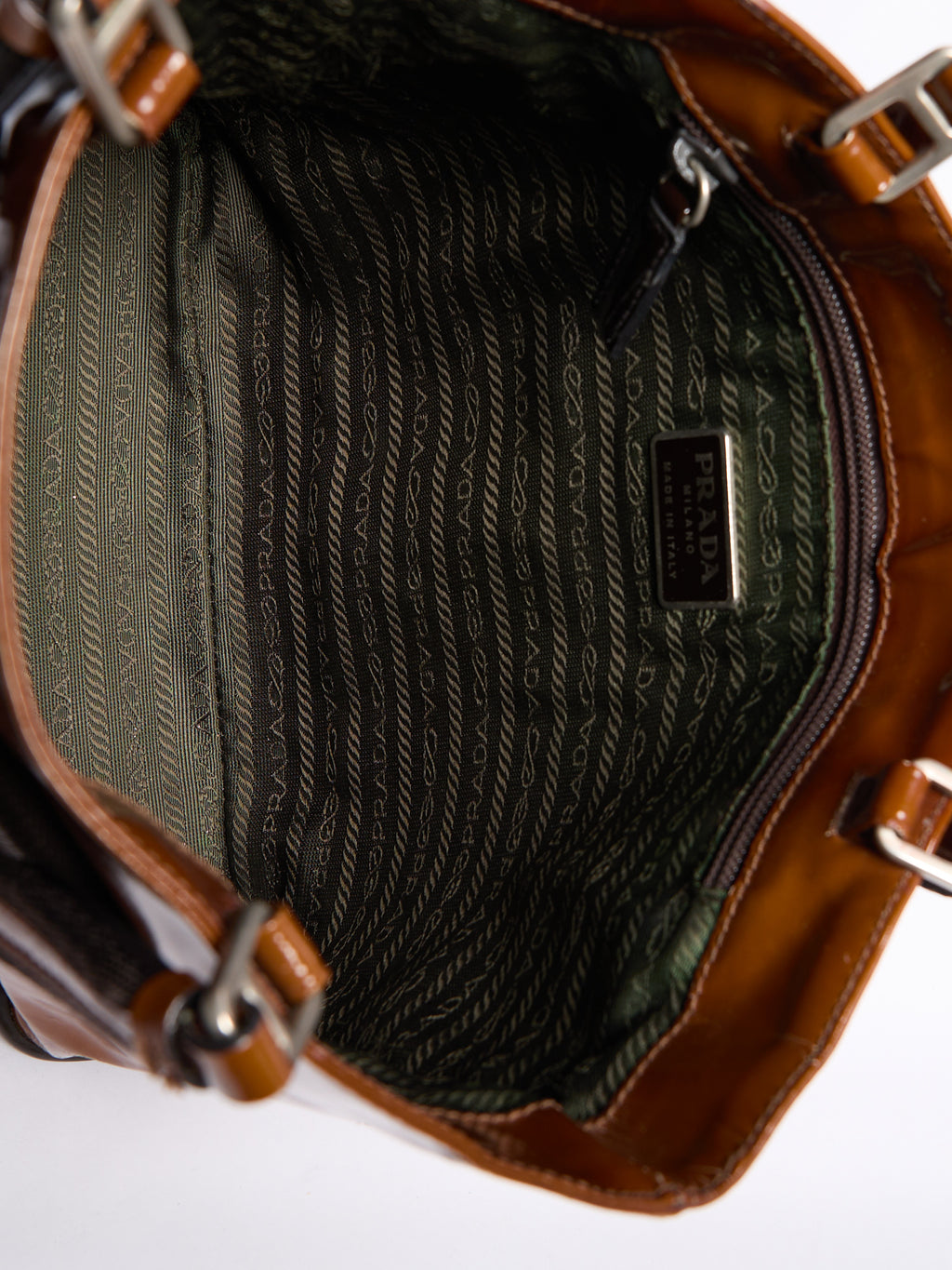 Prada Brown Vinyl Sport Tote