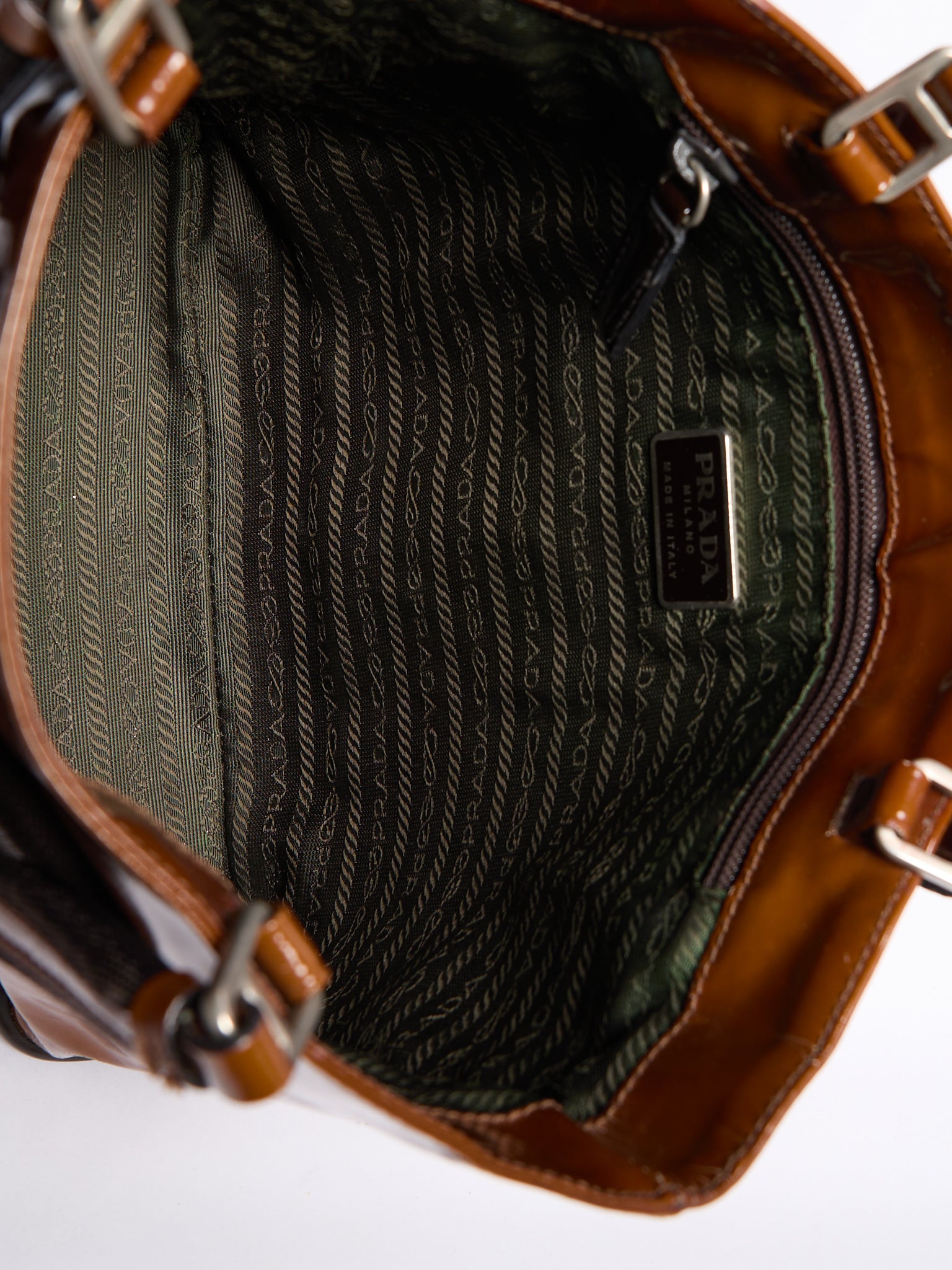 Prada Brown Vinyl Sport Tote